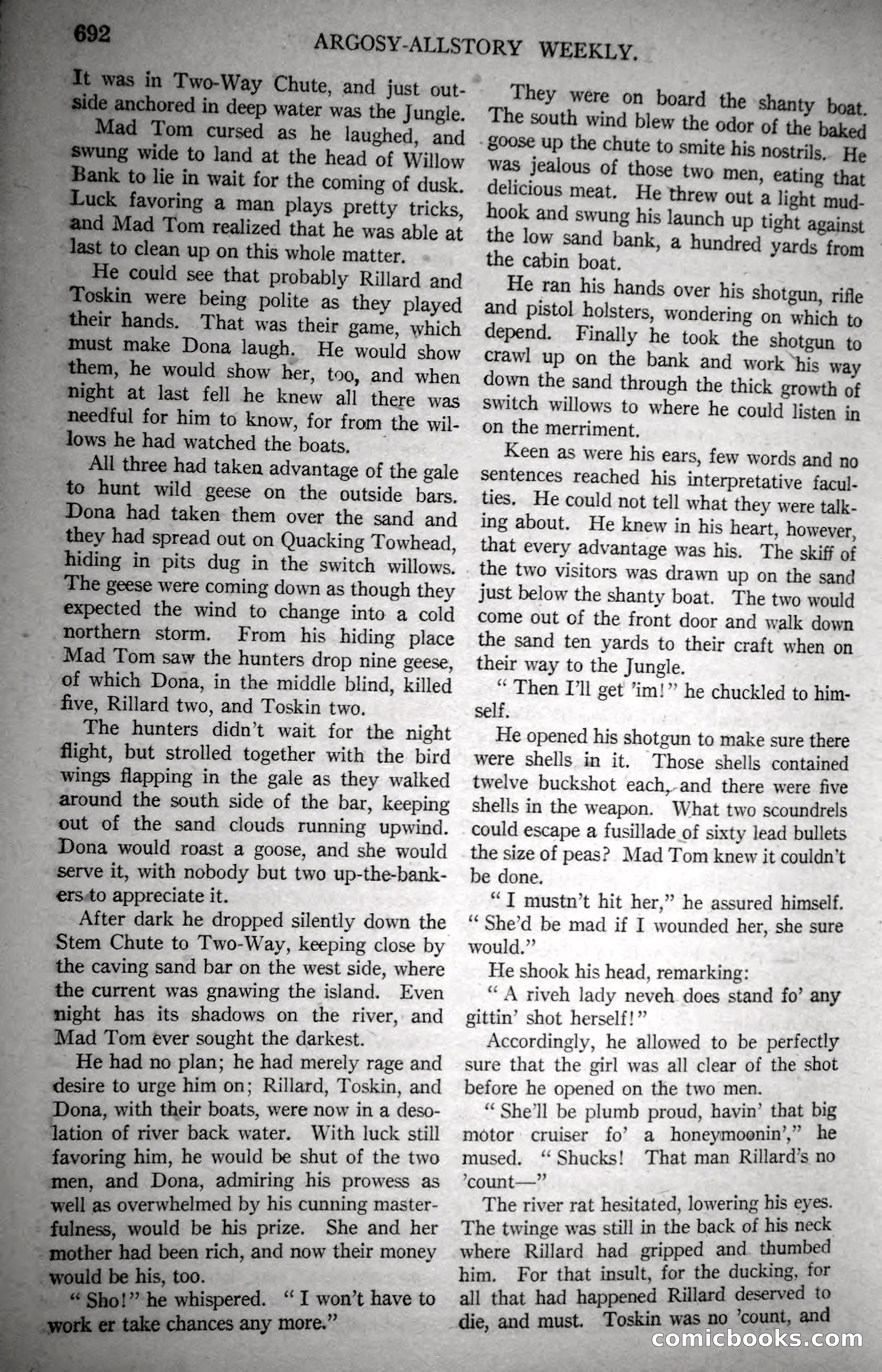 Argosy All-Story Weekly, October 28, 1922 — page 62 of 176