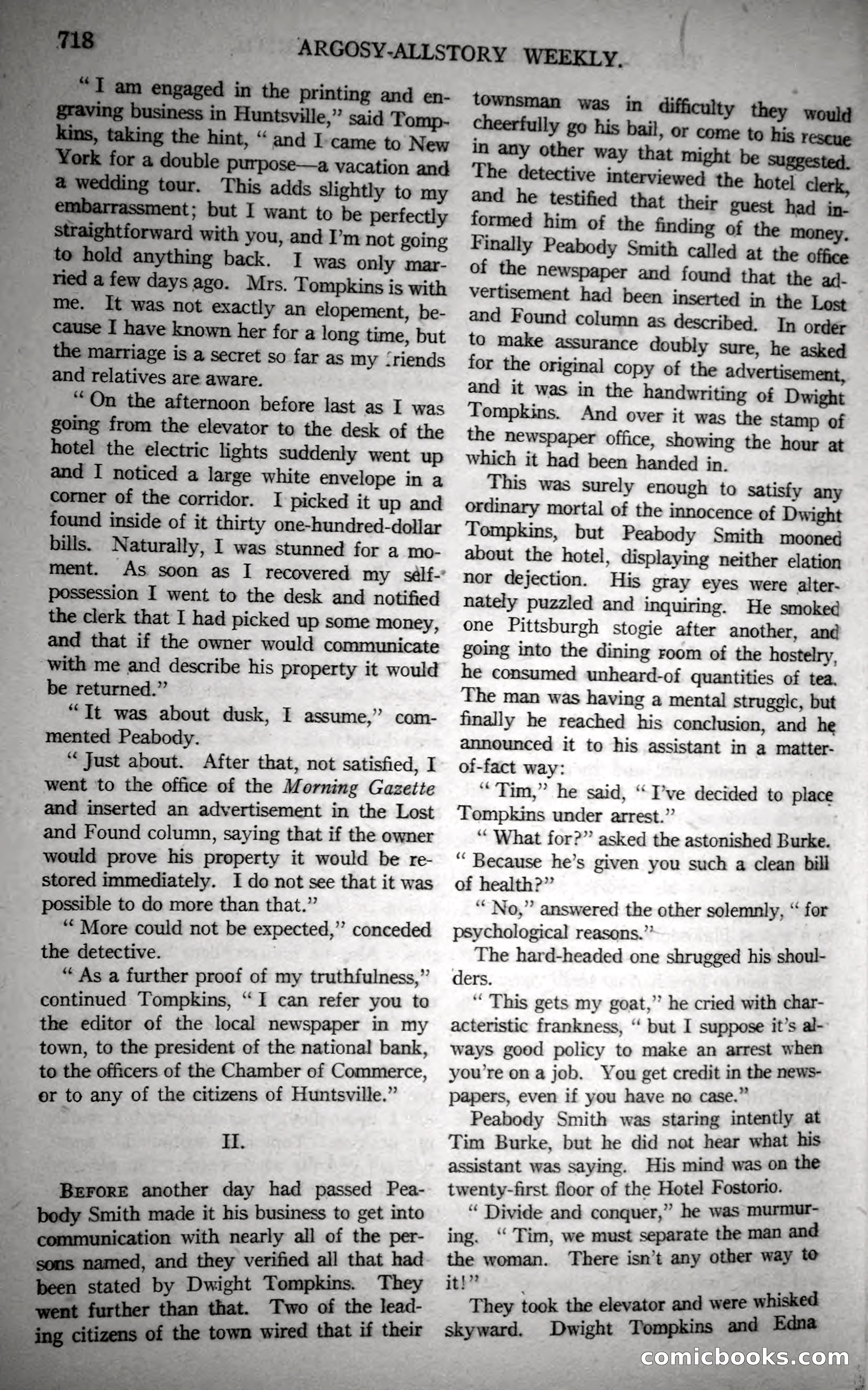Argosy All-Story Weekly, October 28, 1922 — page 88 of 176