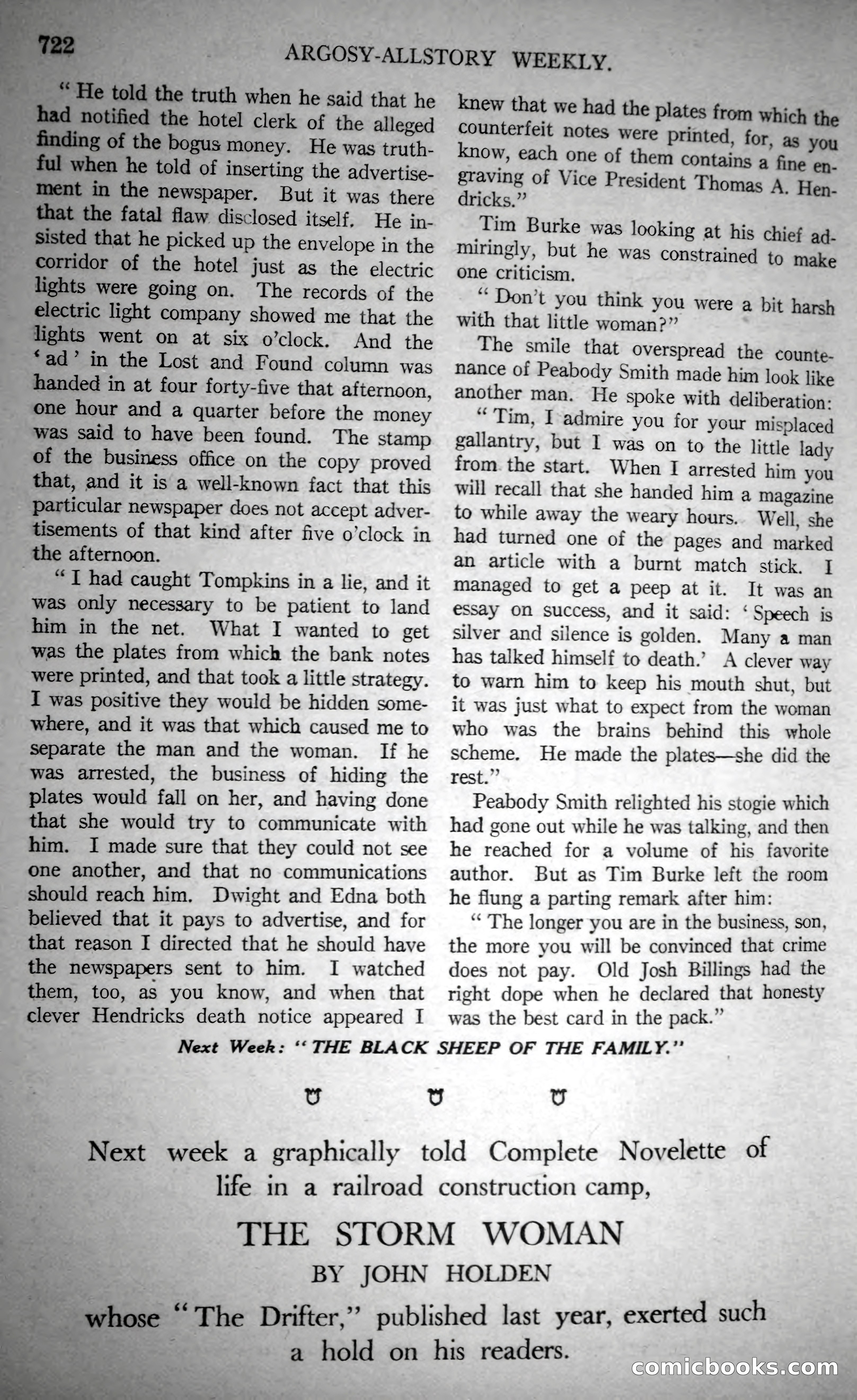Argosy All-Story Weekly, October 28, 1922 — page 92 of 176