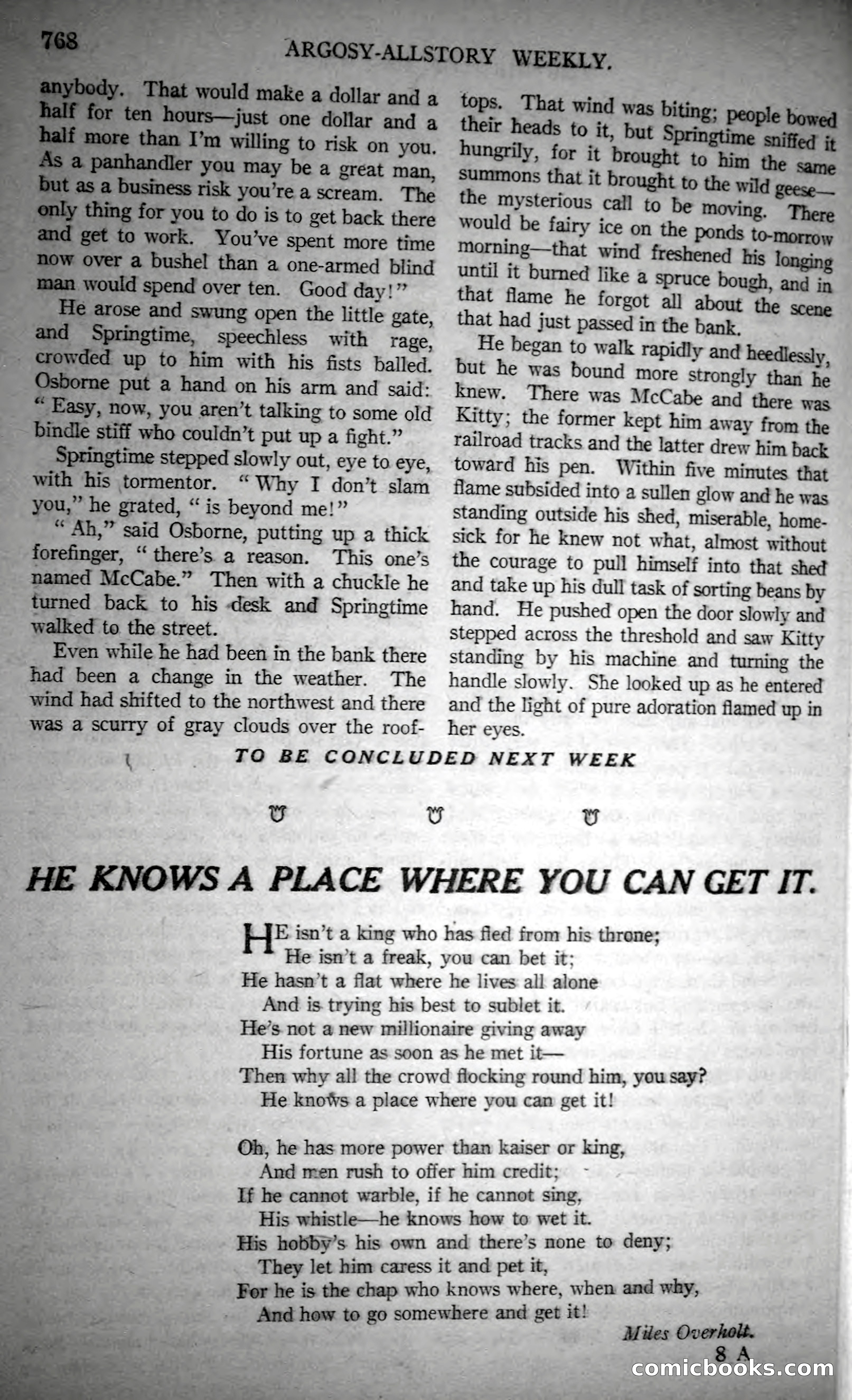 Argosy All-Story Weekly, October 28, 1922 — page 138 of 176