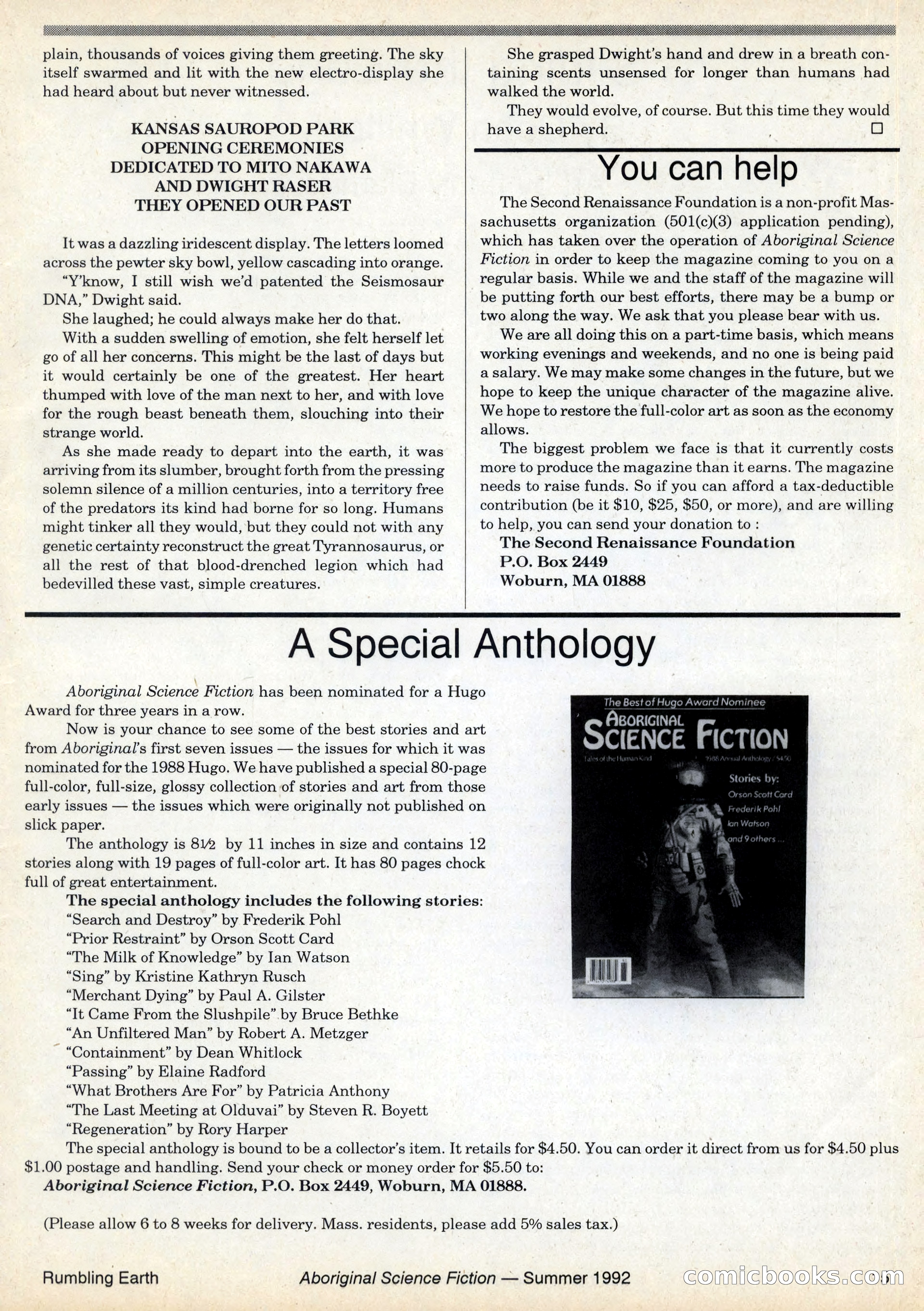 Aboriginal Science Fiction, Issues #31–32 — page 15 of 116