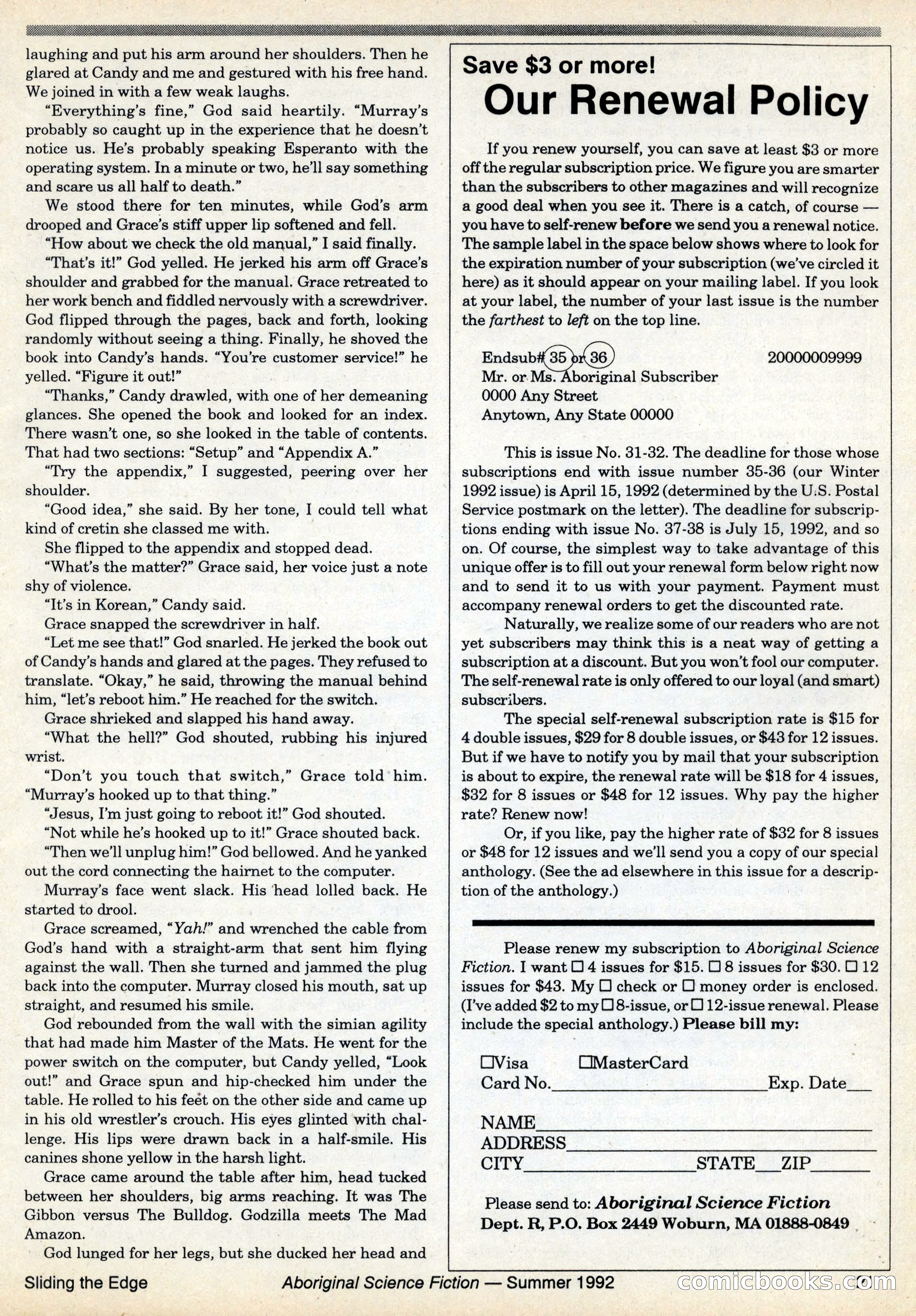 Aboriginal Science Fiction, Issues #31–32 — page 21 of 116
