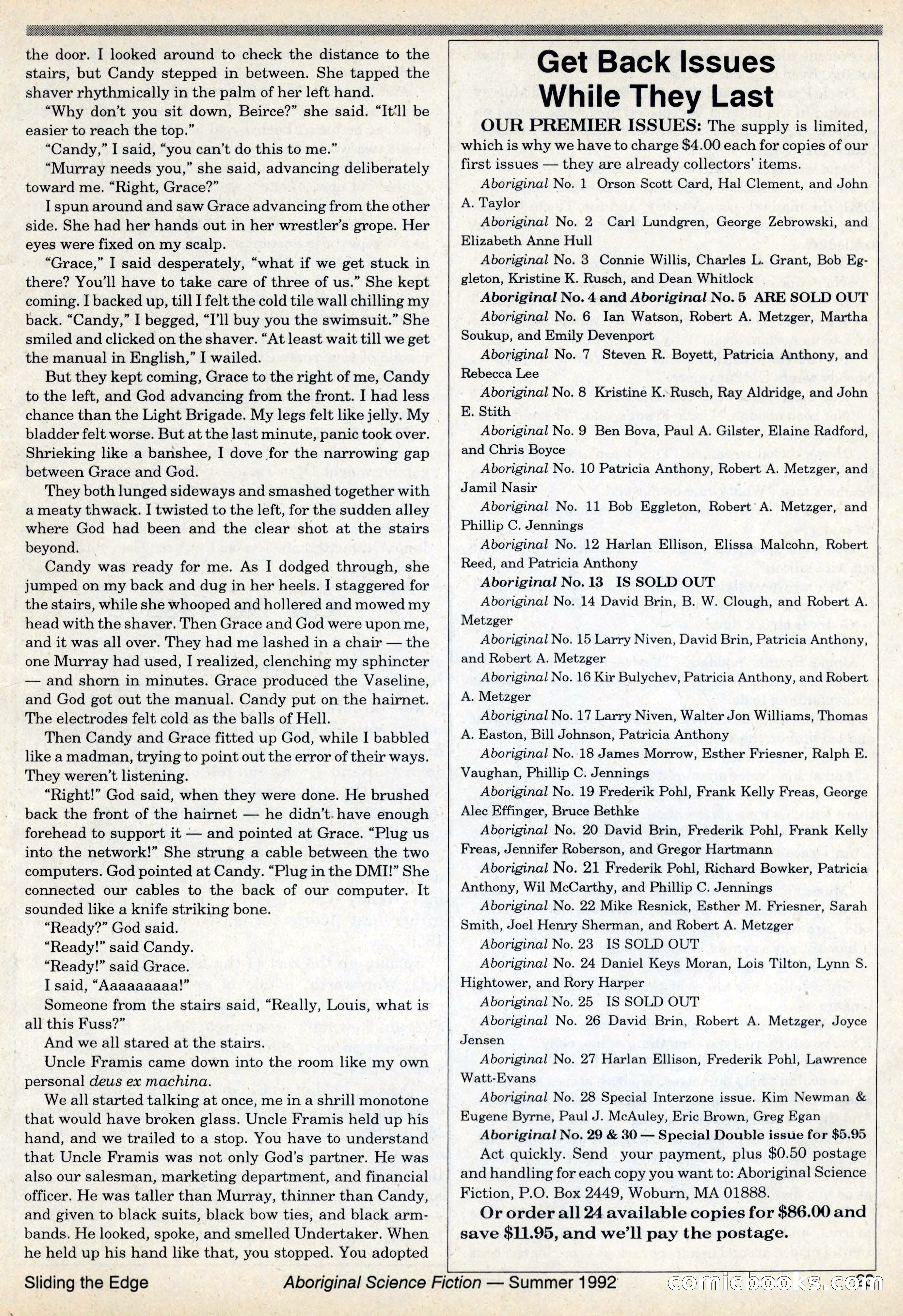 Aboriginal Science Fiction, Issues #31–32 — page 23 of 116