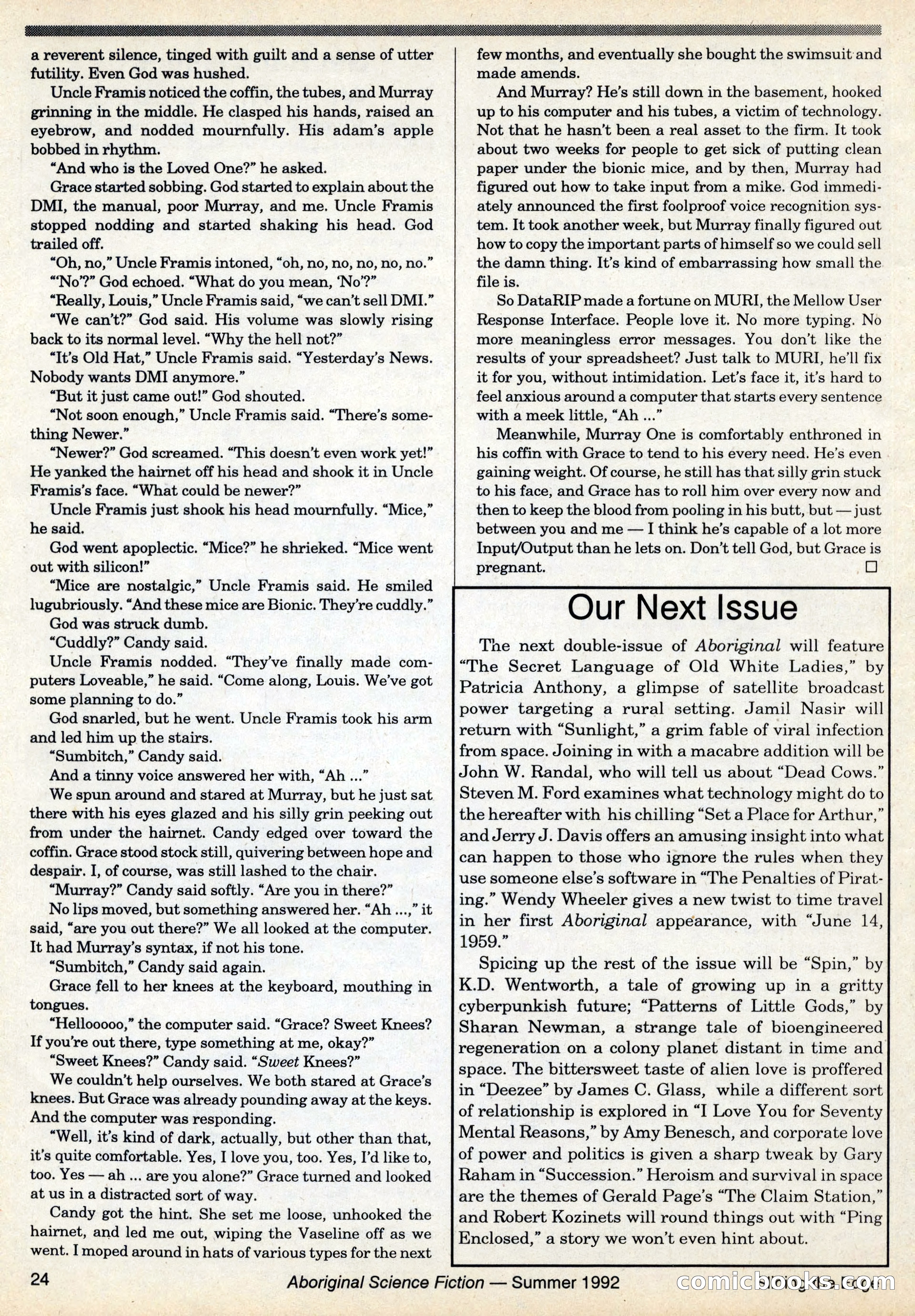 Aboriginal Science Fiction, Issues #31–32 — page 24 of 116