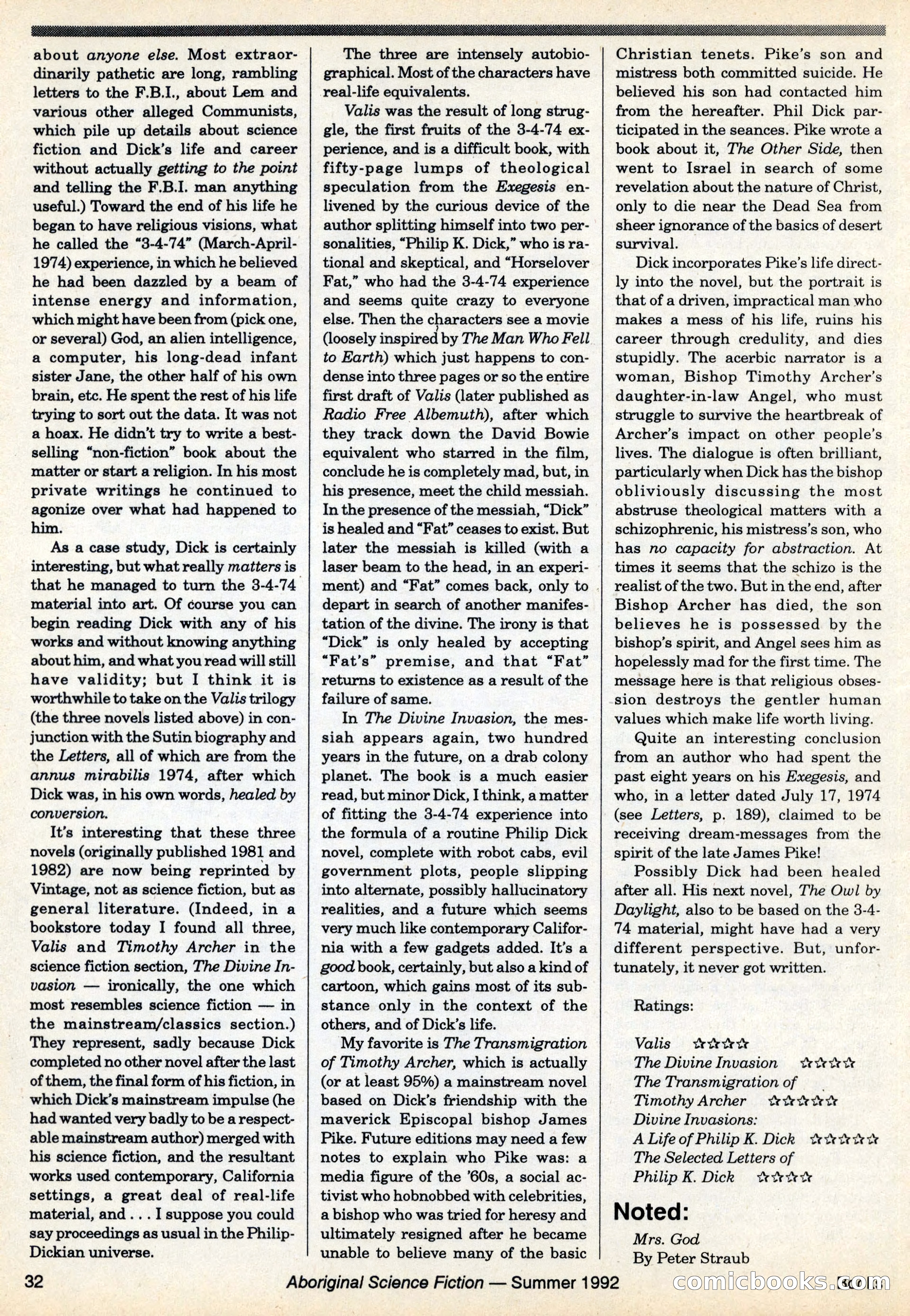 Aboriginal Science Fiction, Issues #31–32 — page 32 of 116