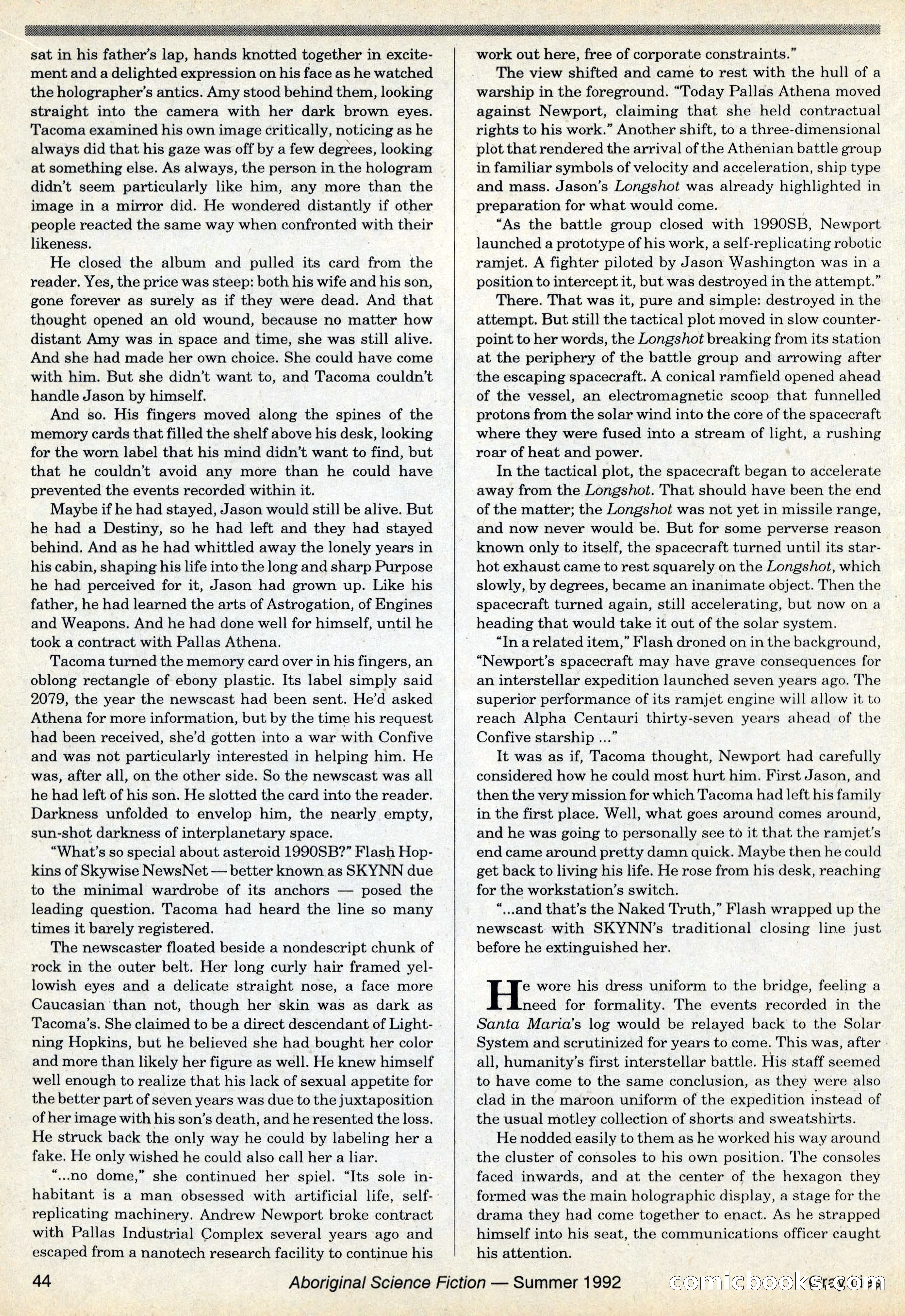 Aboriginal Science Fiction, Issues #31–32 — page 44 of 116