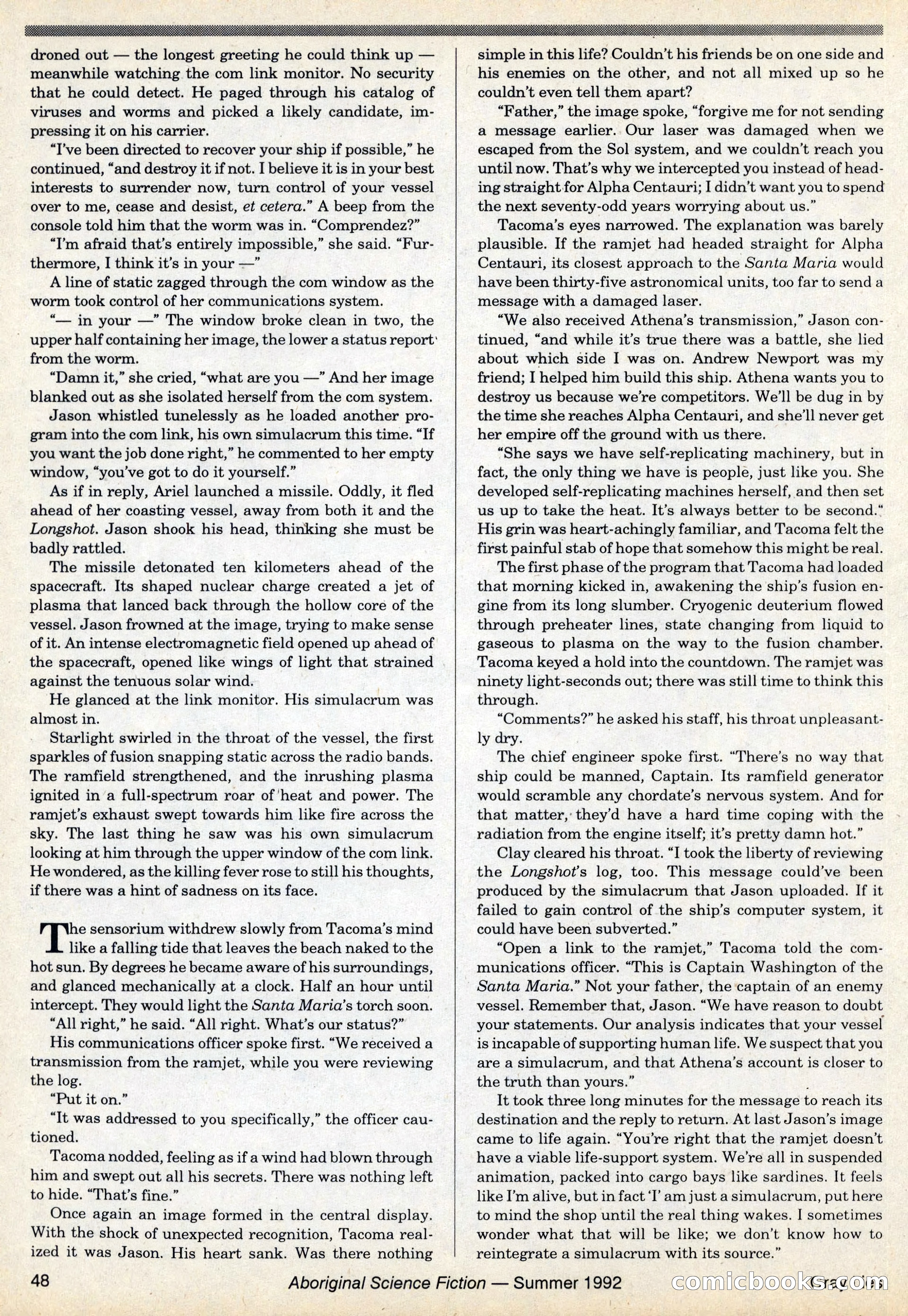 Aboriginal Science Fiction, Issues #31–32 — page 48 of 116