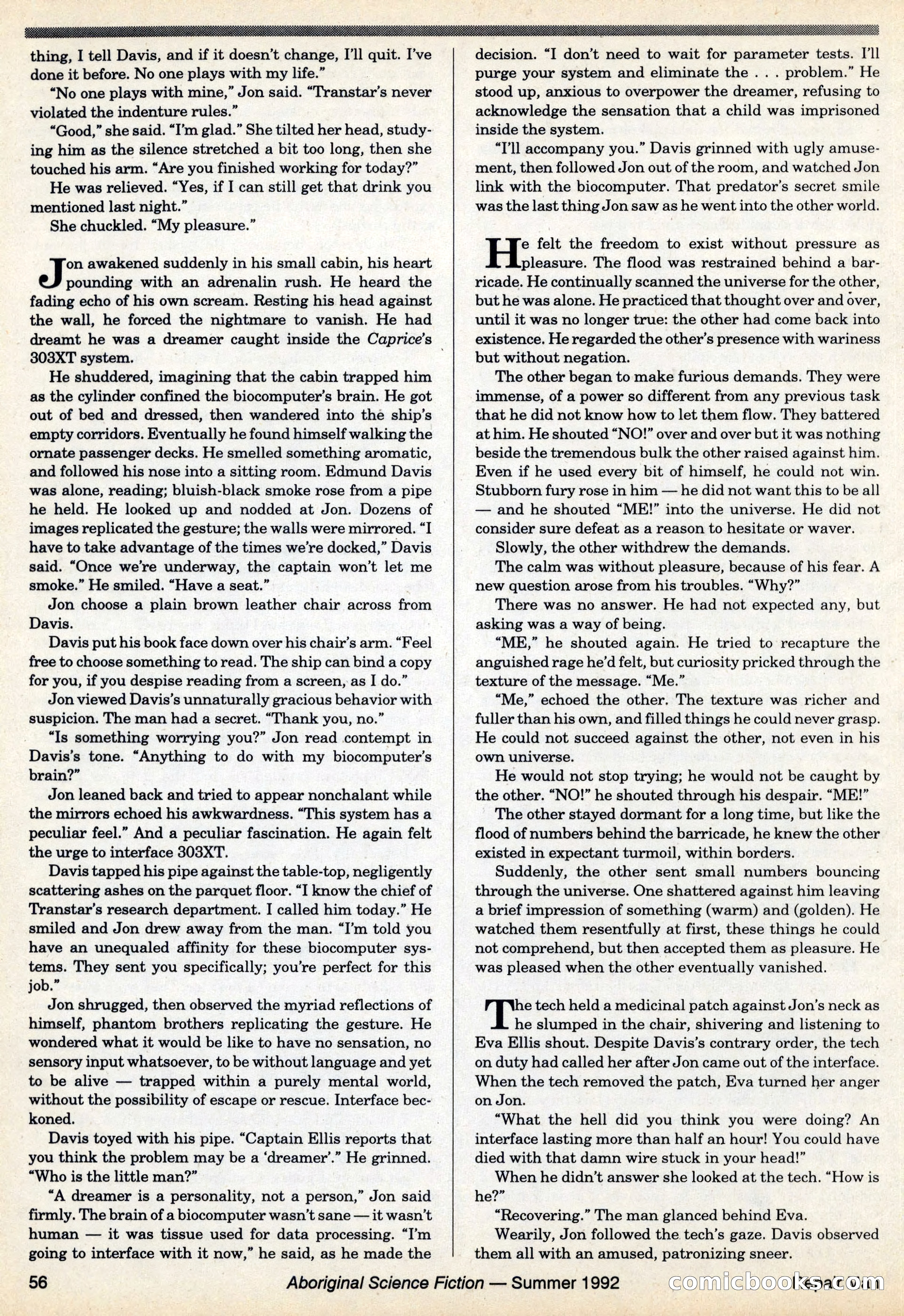 Aboriginal Science Fiction, Issues #31–32 — page 56 of 116