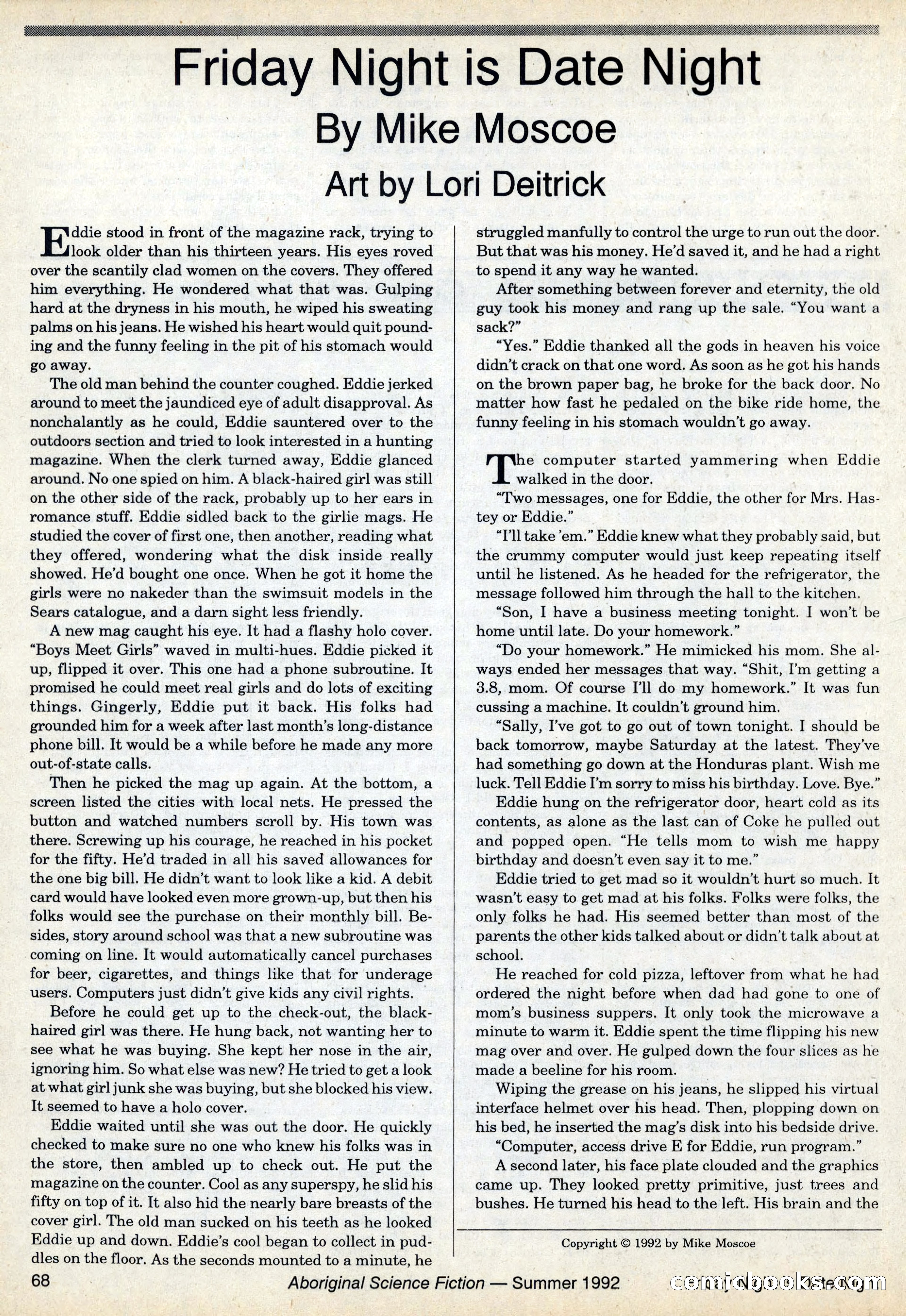 Aboriginal Science Fiction, Issues #31–32 — page 68 of 116
