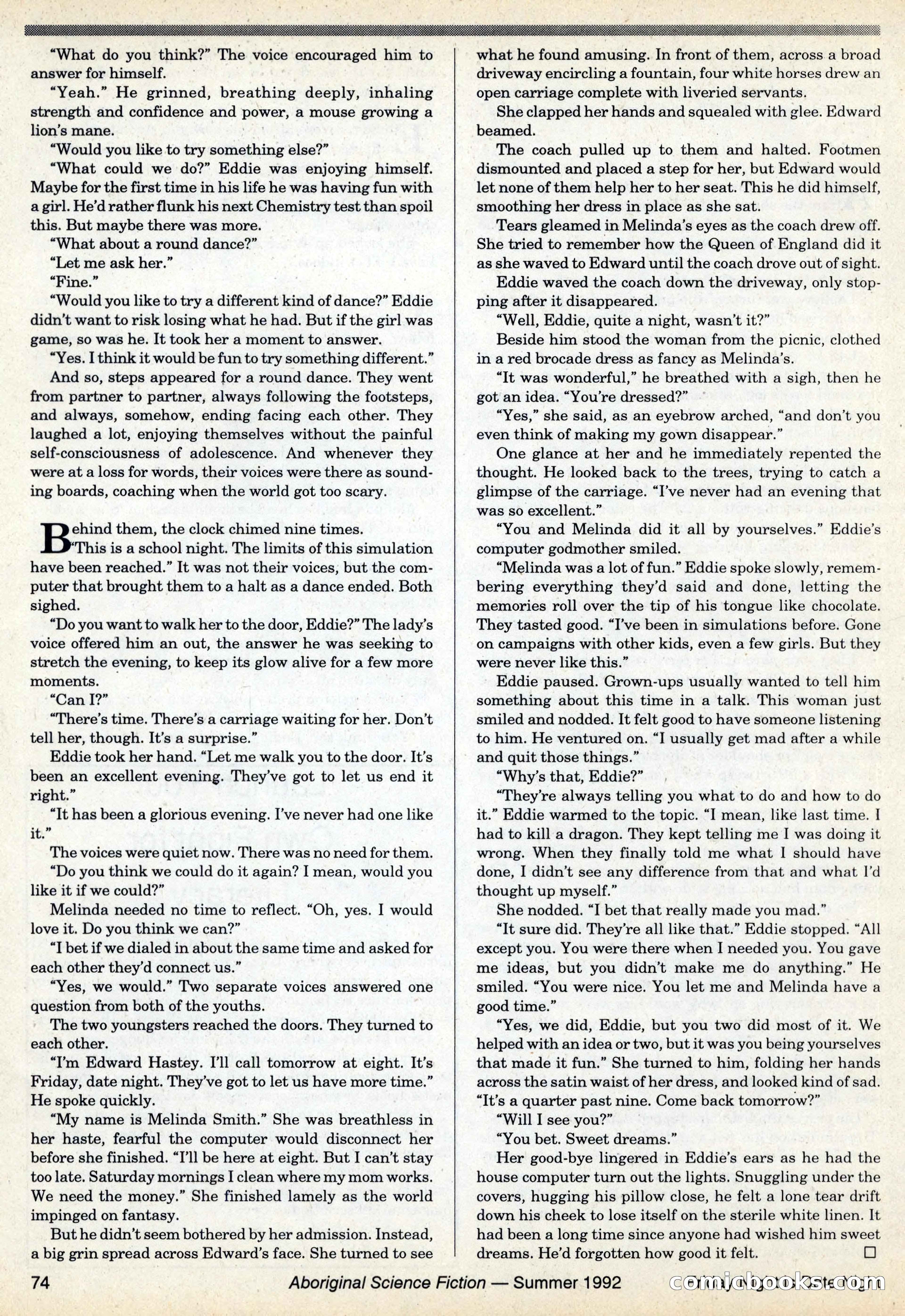 Aboriginal Science Fiction, Issues #31–32 — page 74 of 116