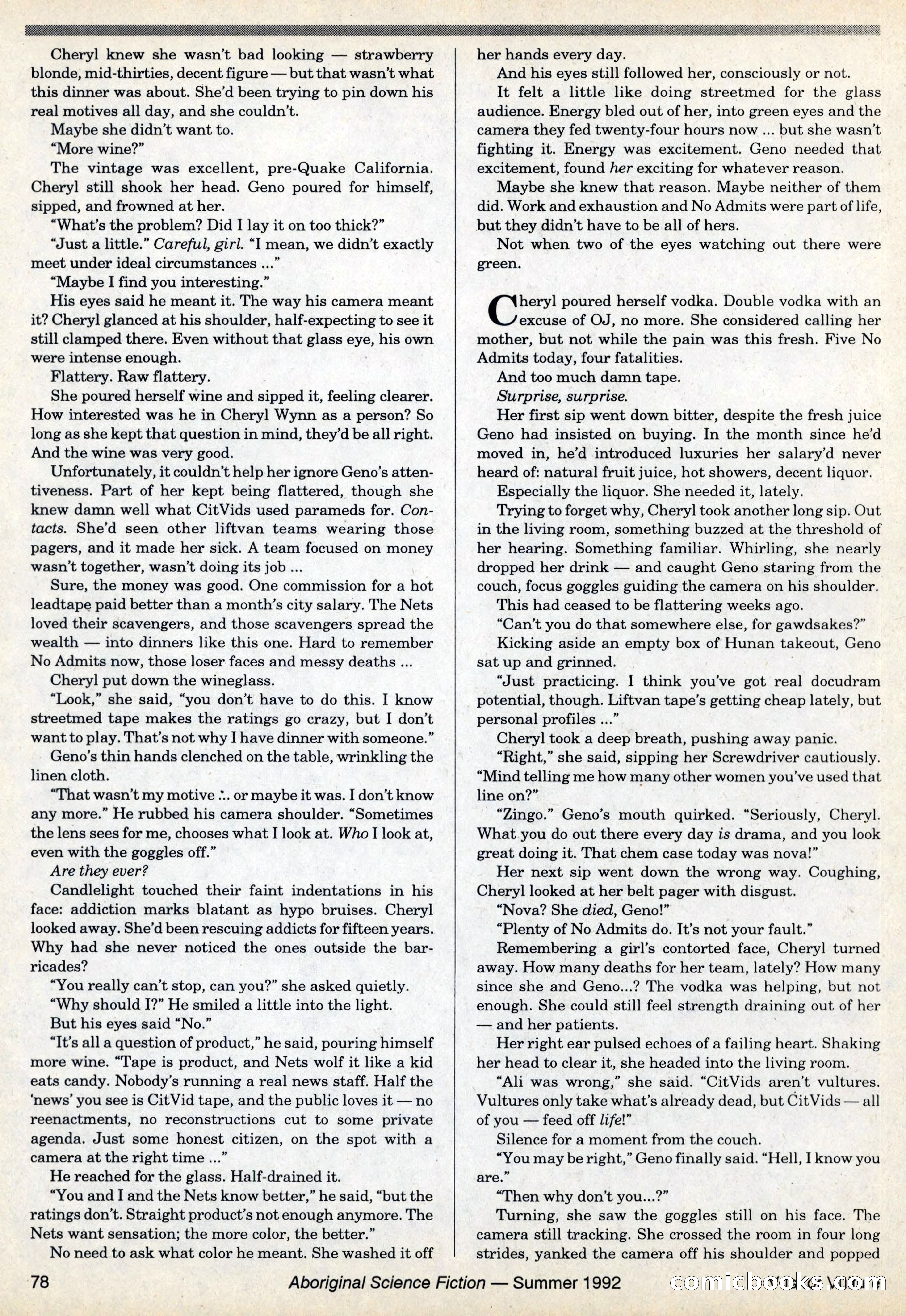 Aboriginal Science Fiction, Issues #31–32 — page 78 of 116