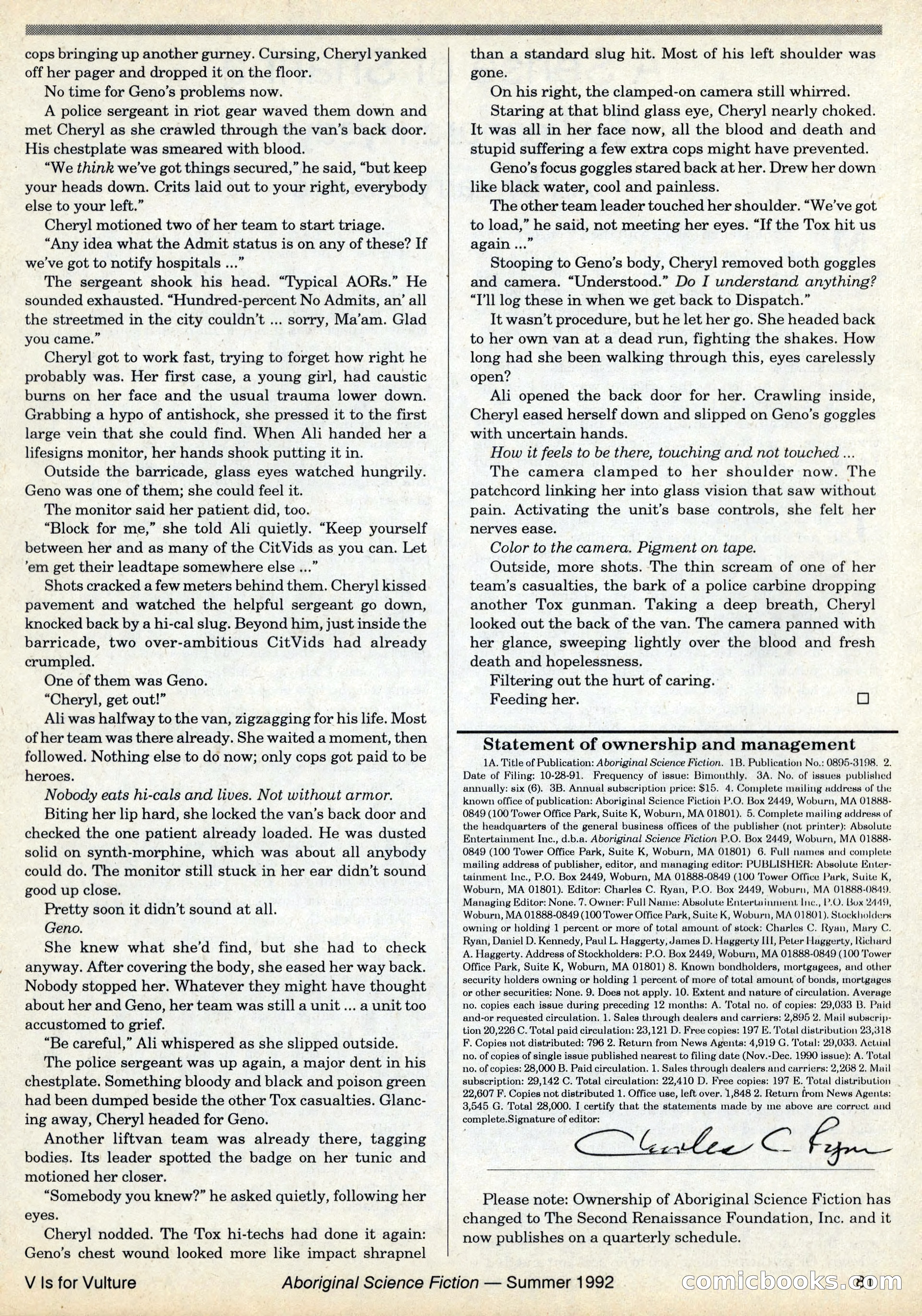Aboriginal Science Fiction, Issues #31–32 — page 81 of 116