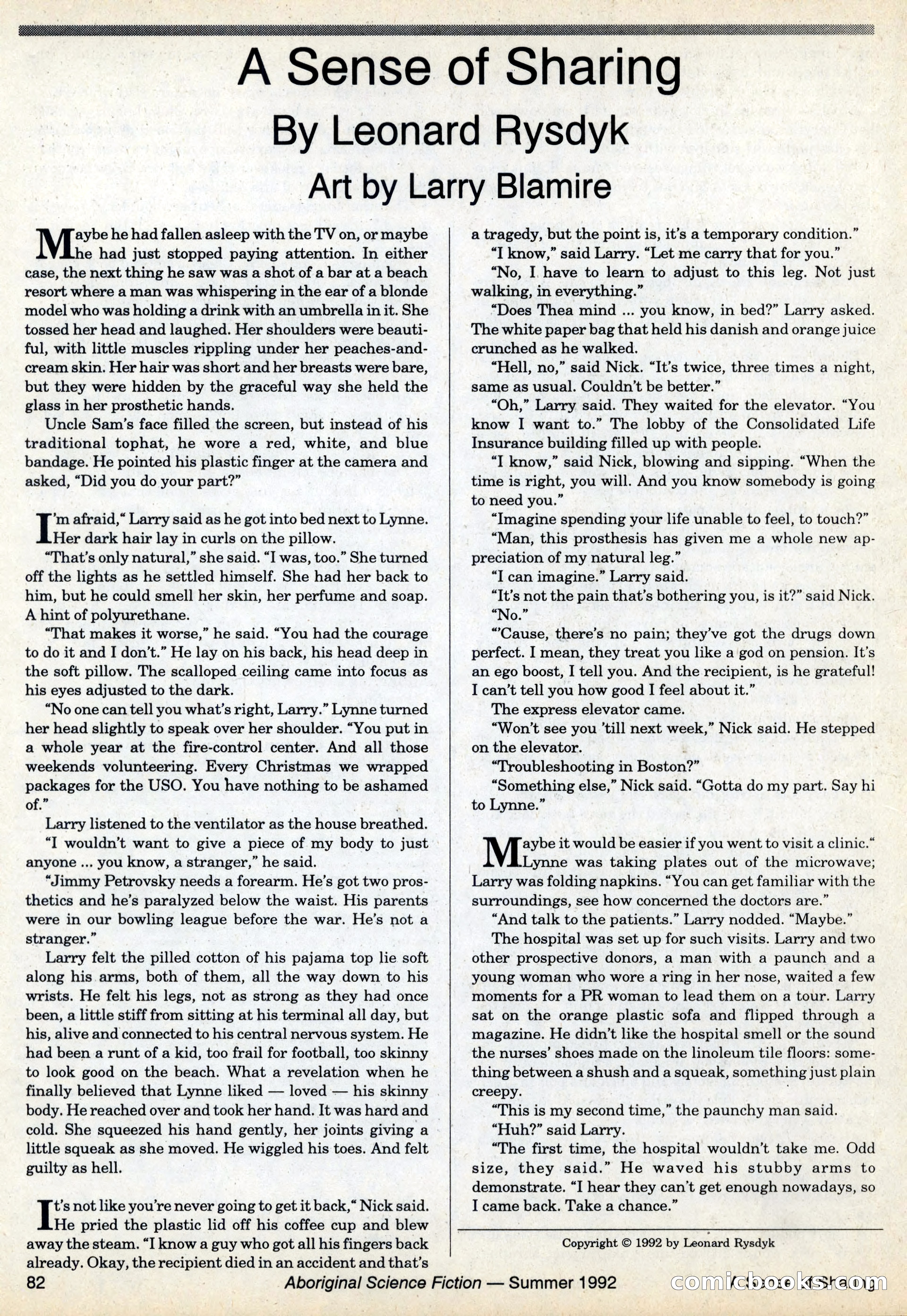 Aboriginal Science Fiction, Issues #31–32 — page 82 of 116