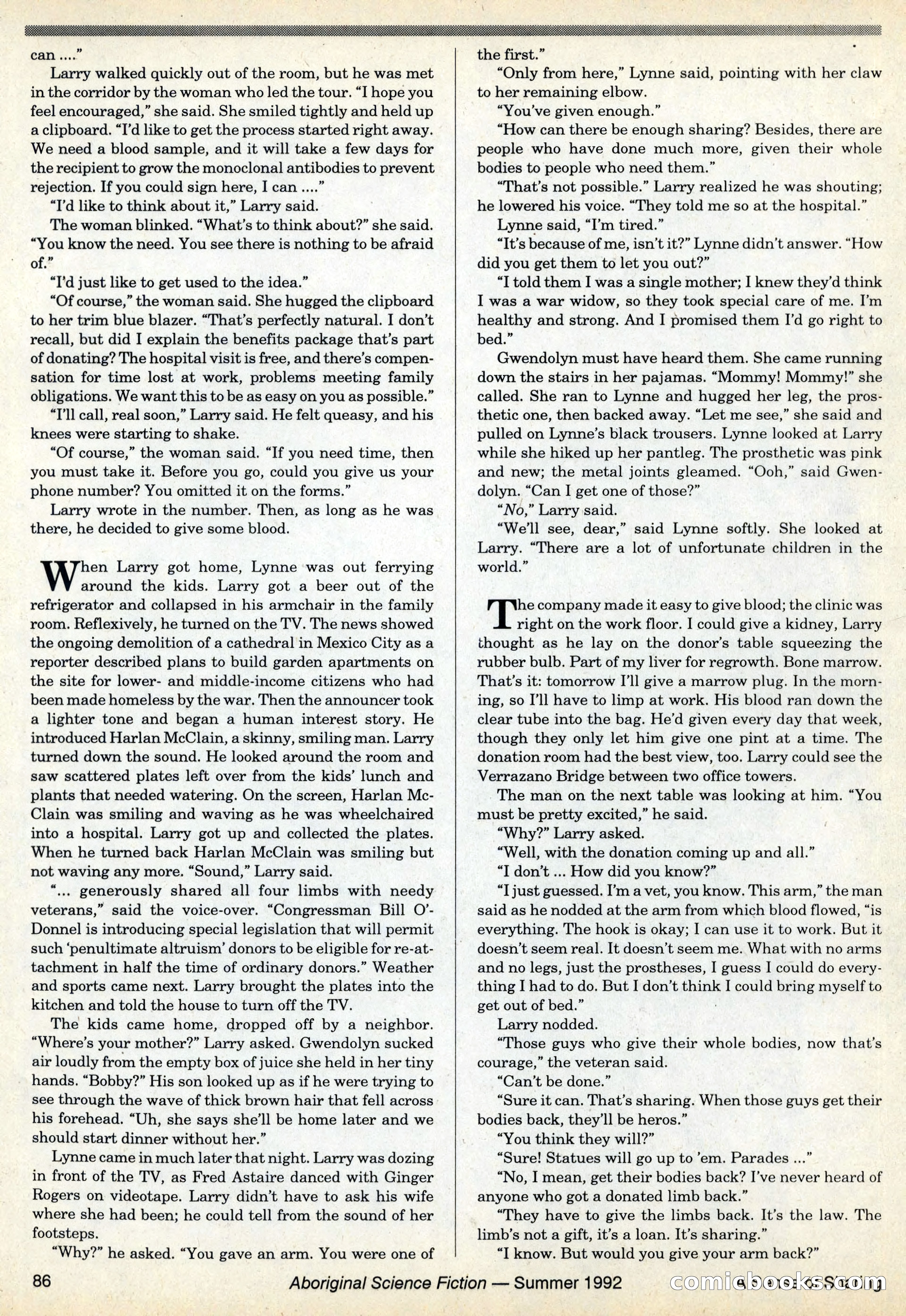 Aboriginal Science Fiction, Issues #31–32 — page 86 of 116