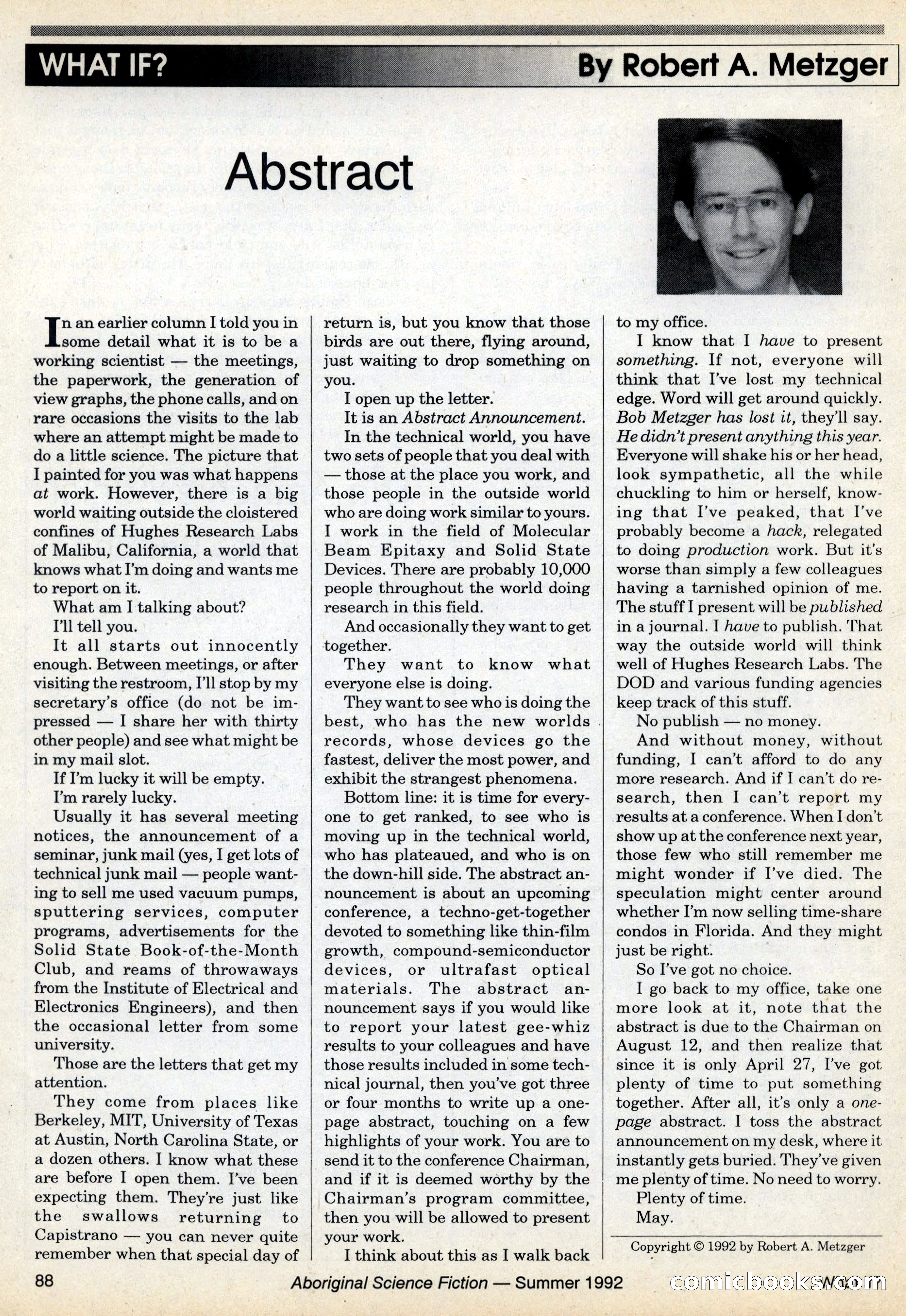 Aboriginal Science Fiction, Issues #31–32 — page 88 of 116