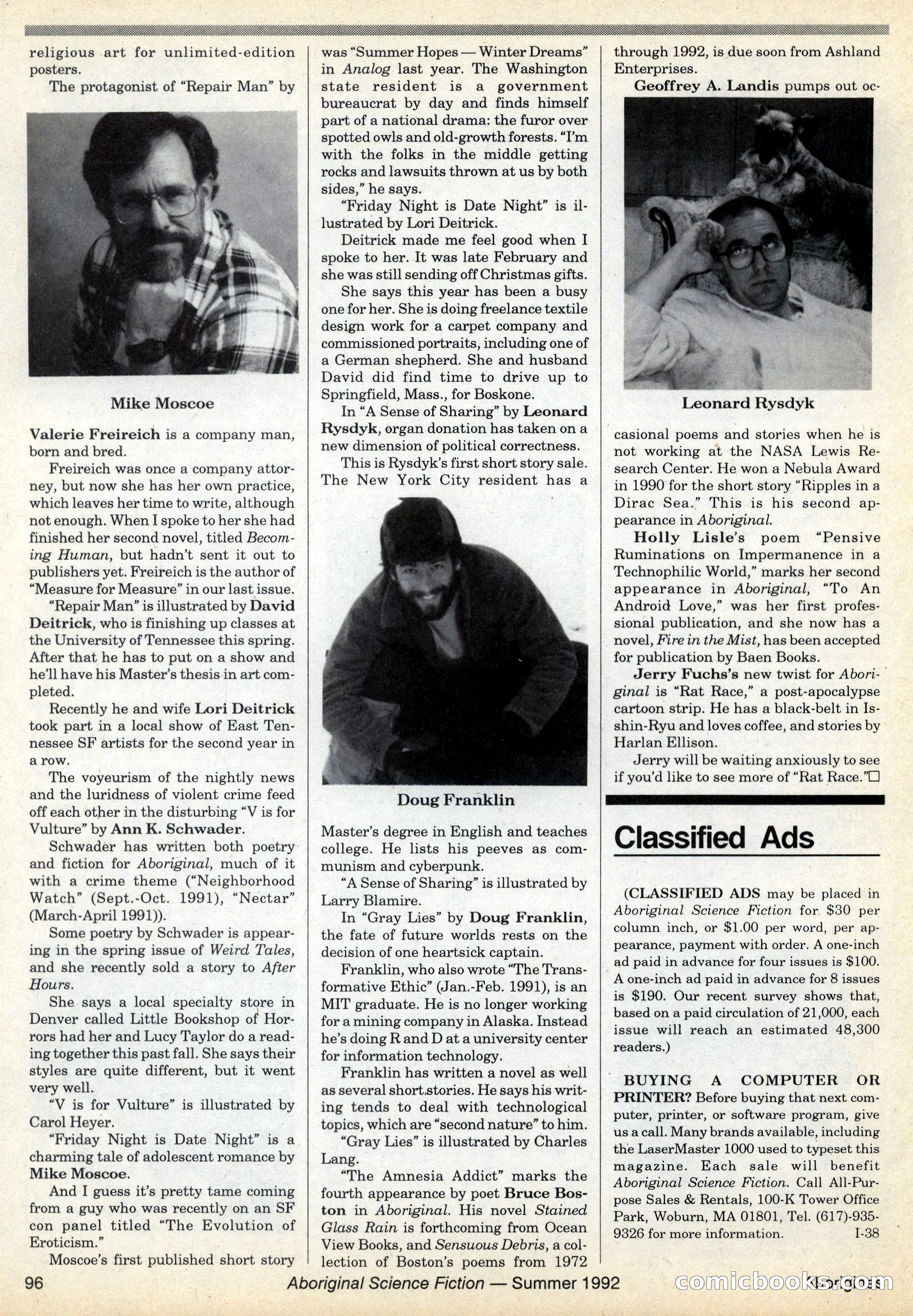 Aboriginal Science Fiction, Issues #31–32 — page 96 of 116