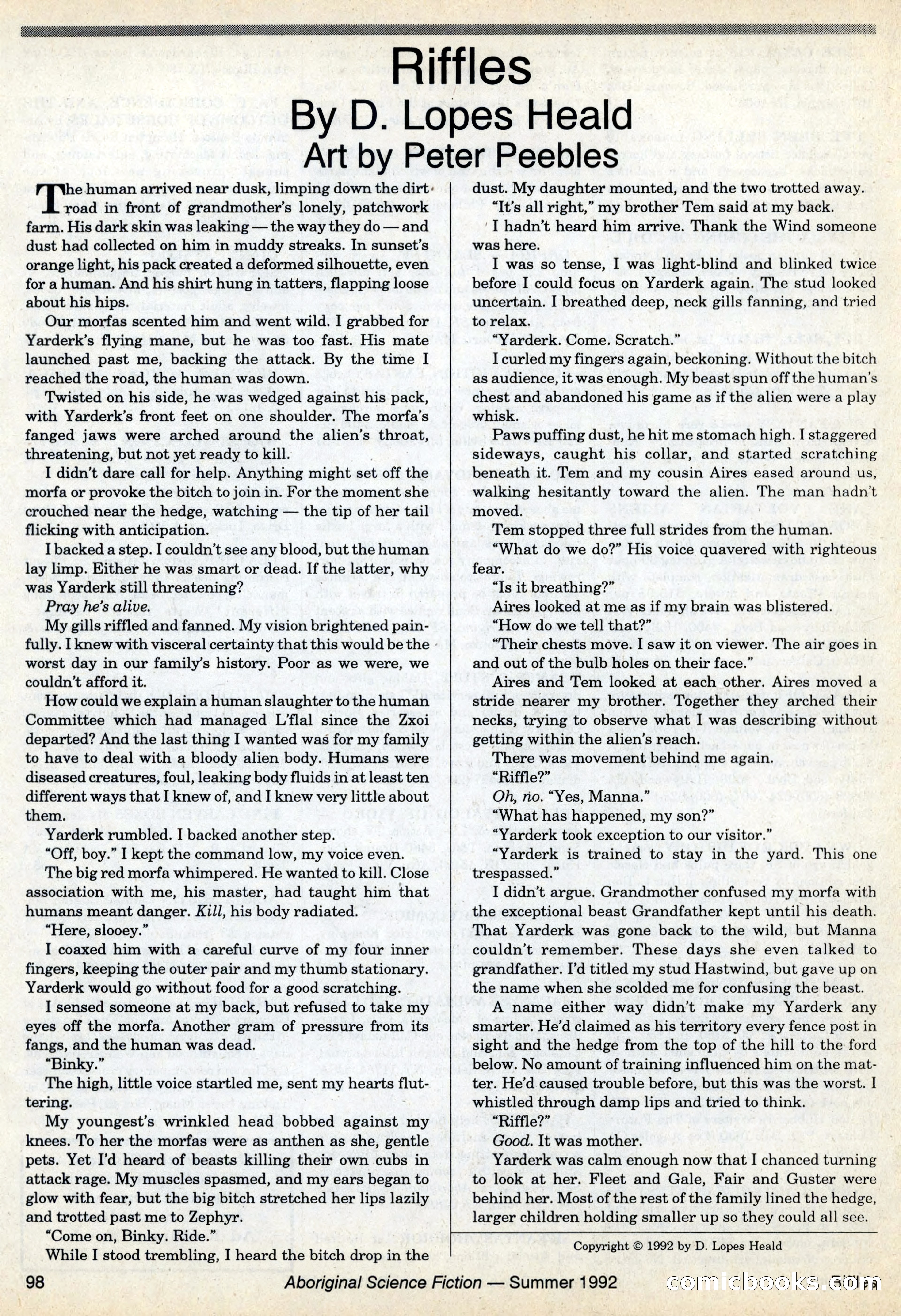 Aboriginal Science Fiction, Issues #31–32 — page 98 of 116