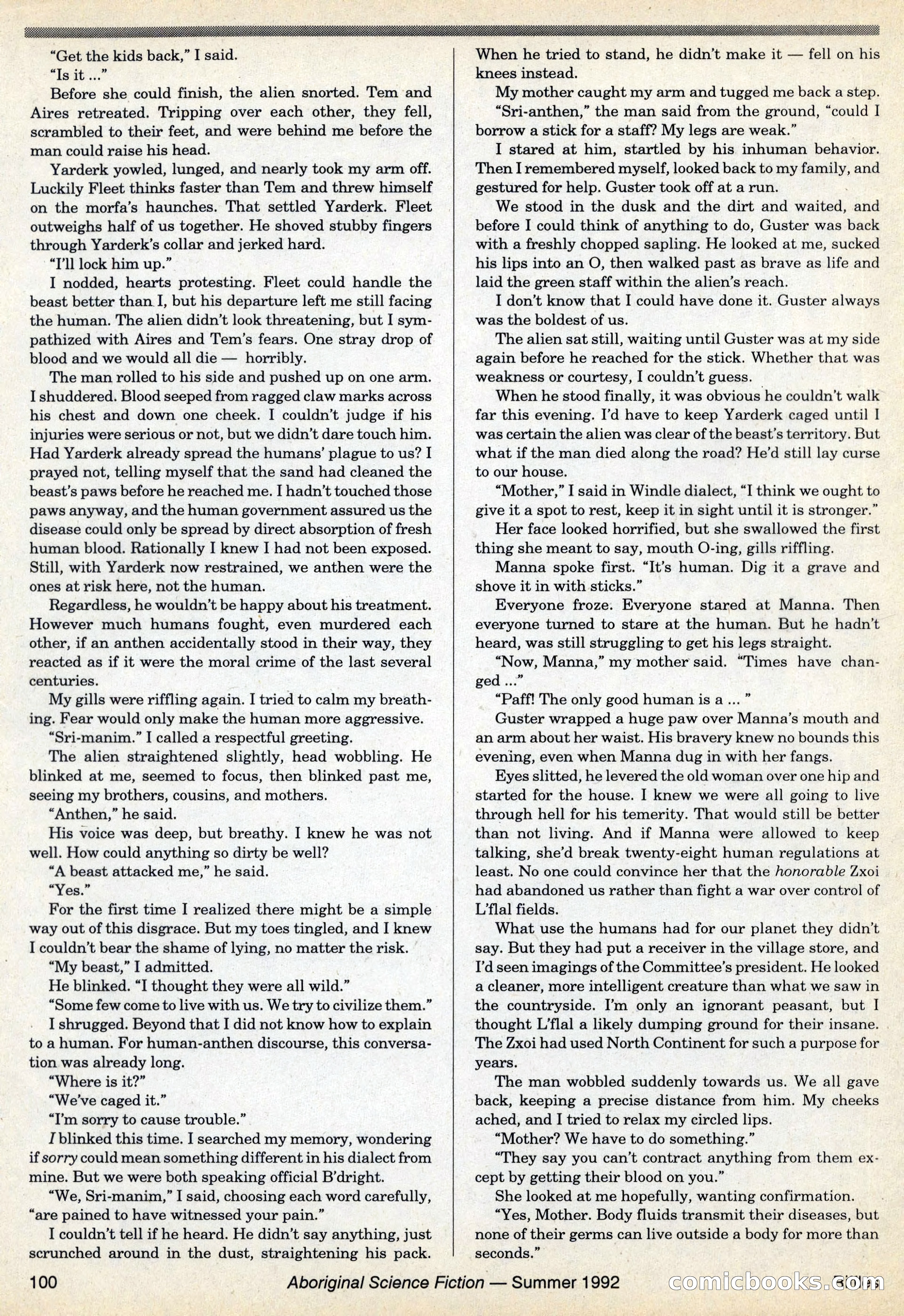 Aboriginal Science Fiction, Issues #31–32 — page 100 of 116