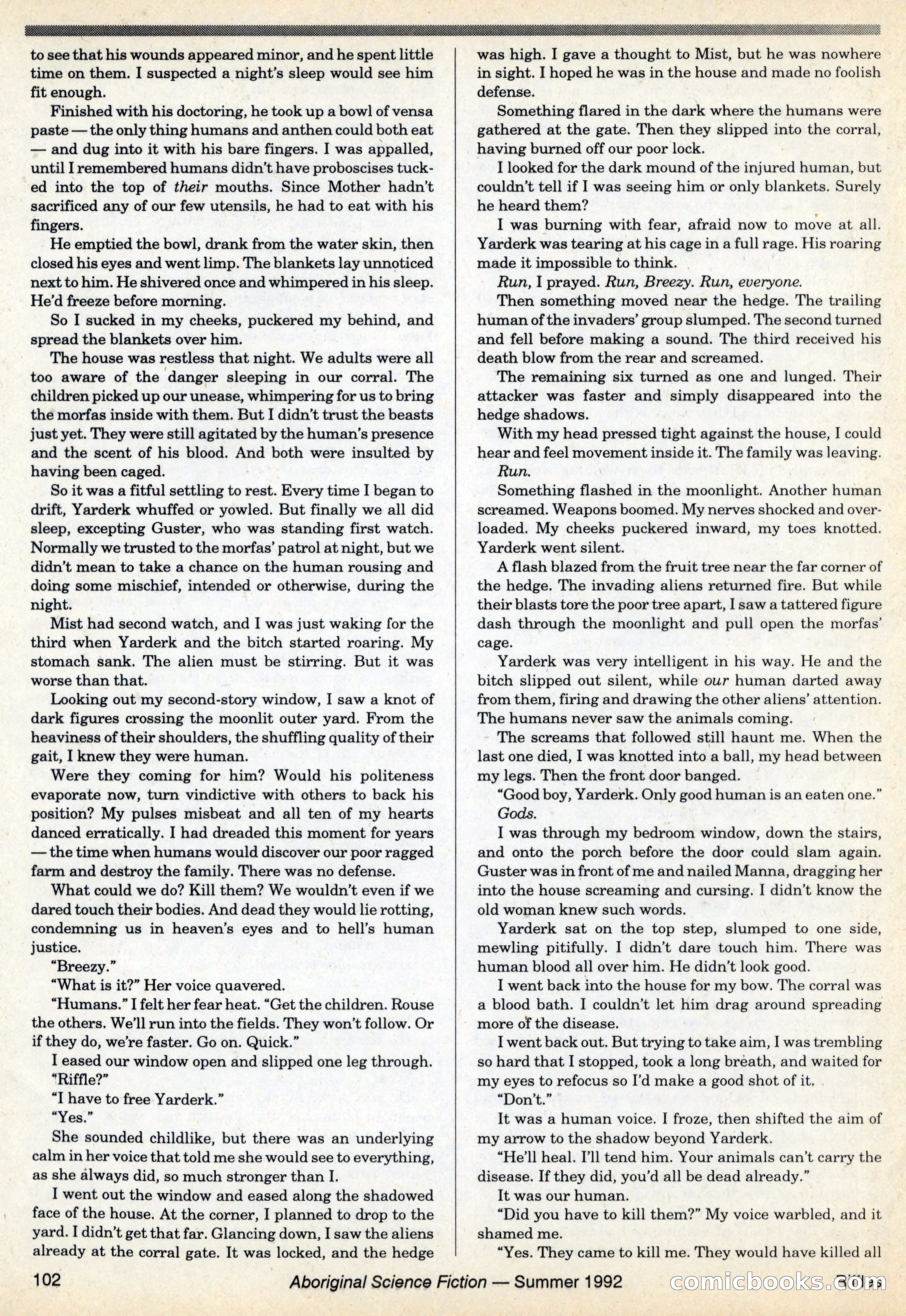 Aboriginal Science Fiction, Issues #31–32 — page 102 of 116