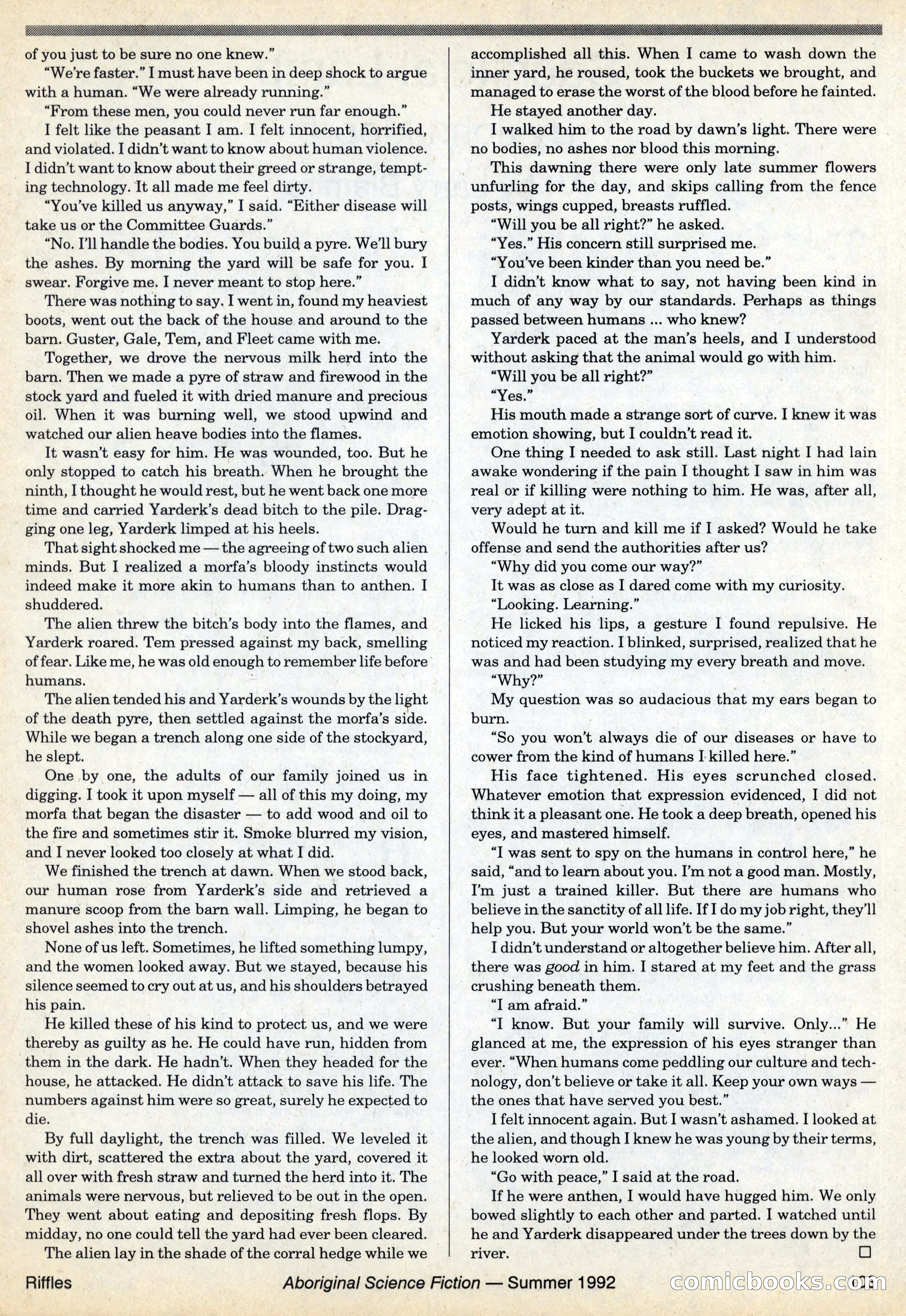 Aboriginal Science Fiction, Issues #31–32 — page 103 of 116