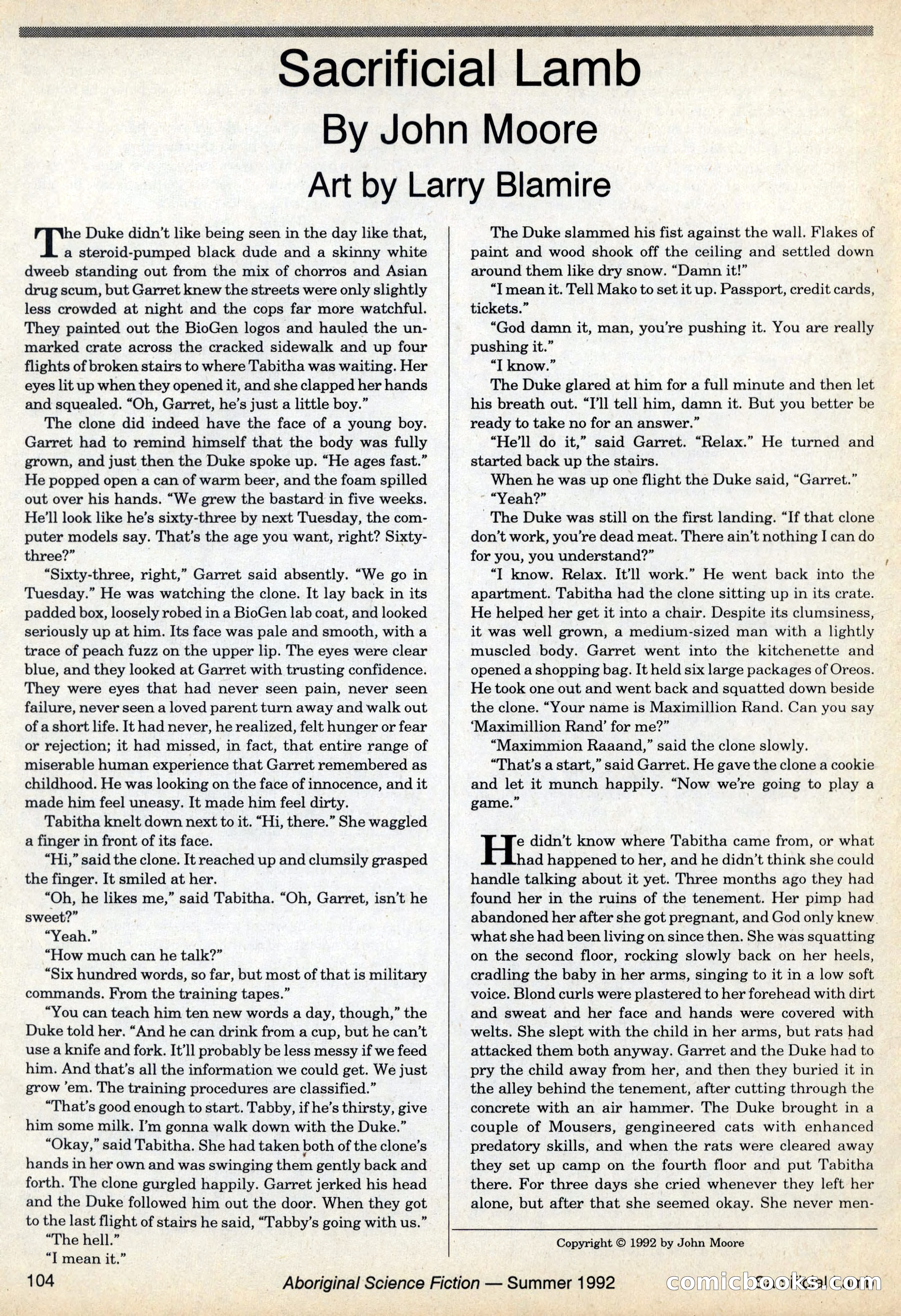 Aboriginal Science Fiction, Issues #31–32 — page 104 of 116