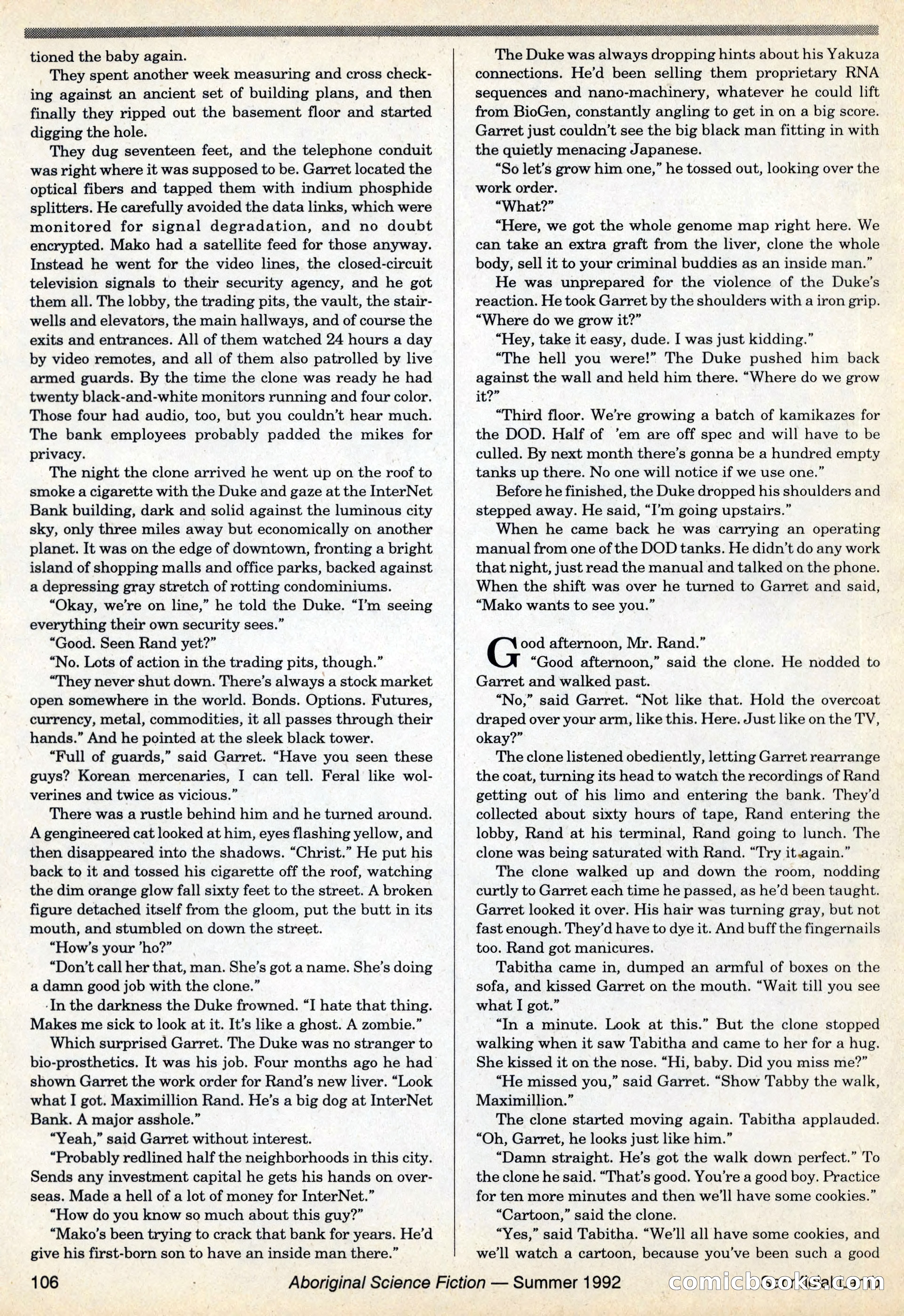 Aboriginal Science Fiction, Issues #31–32 — page 106 of 116