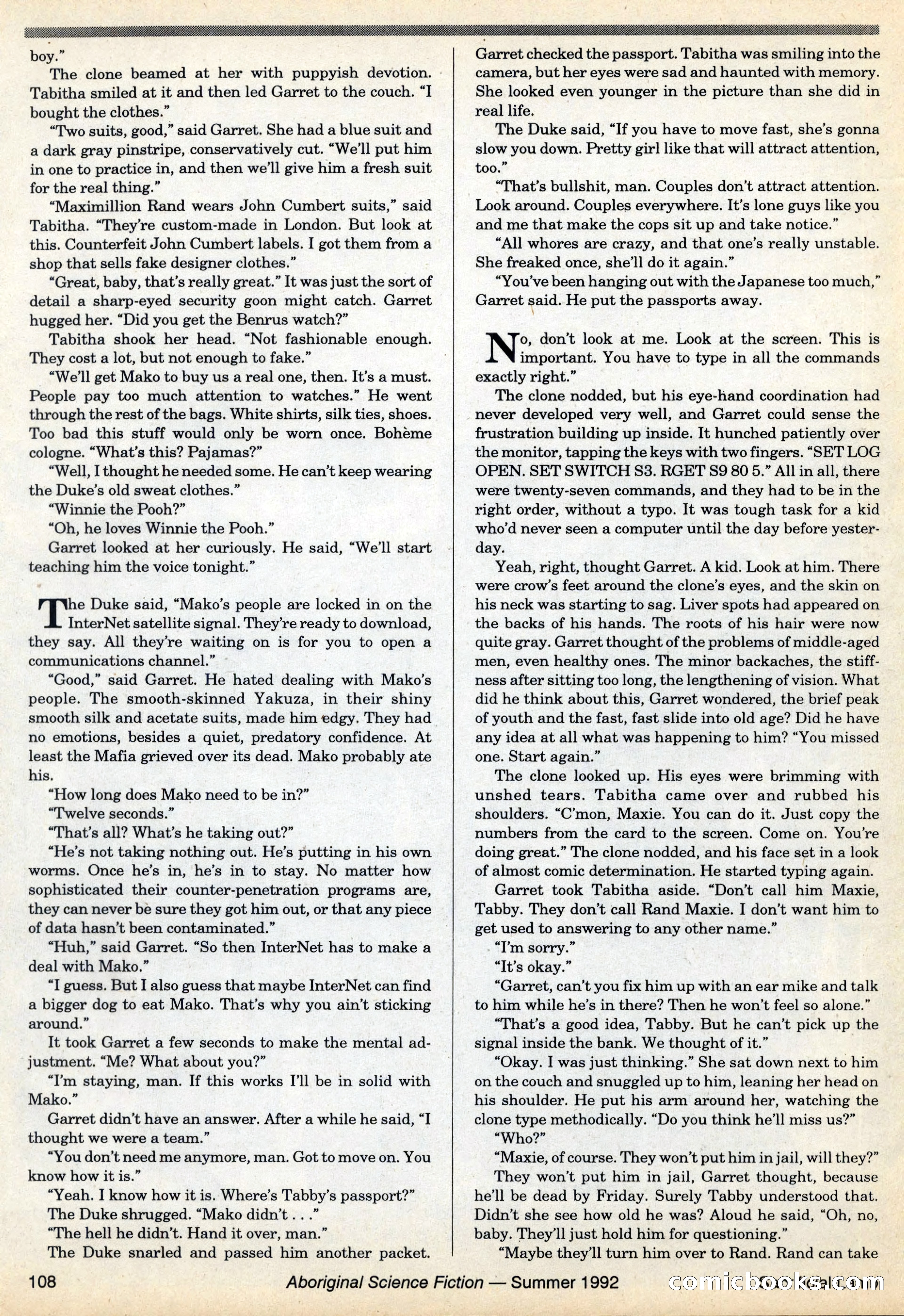 Aboriginal Science Fiction, Issues #31–32 — page 108 of 116