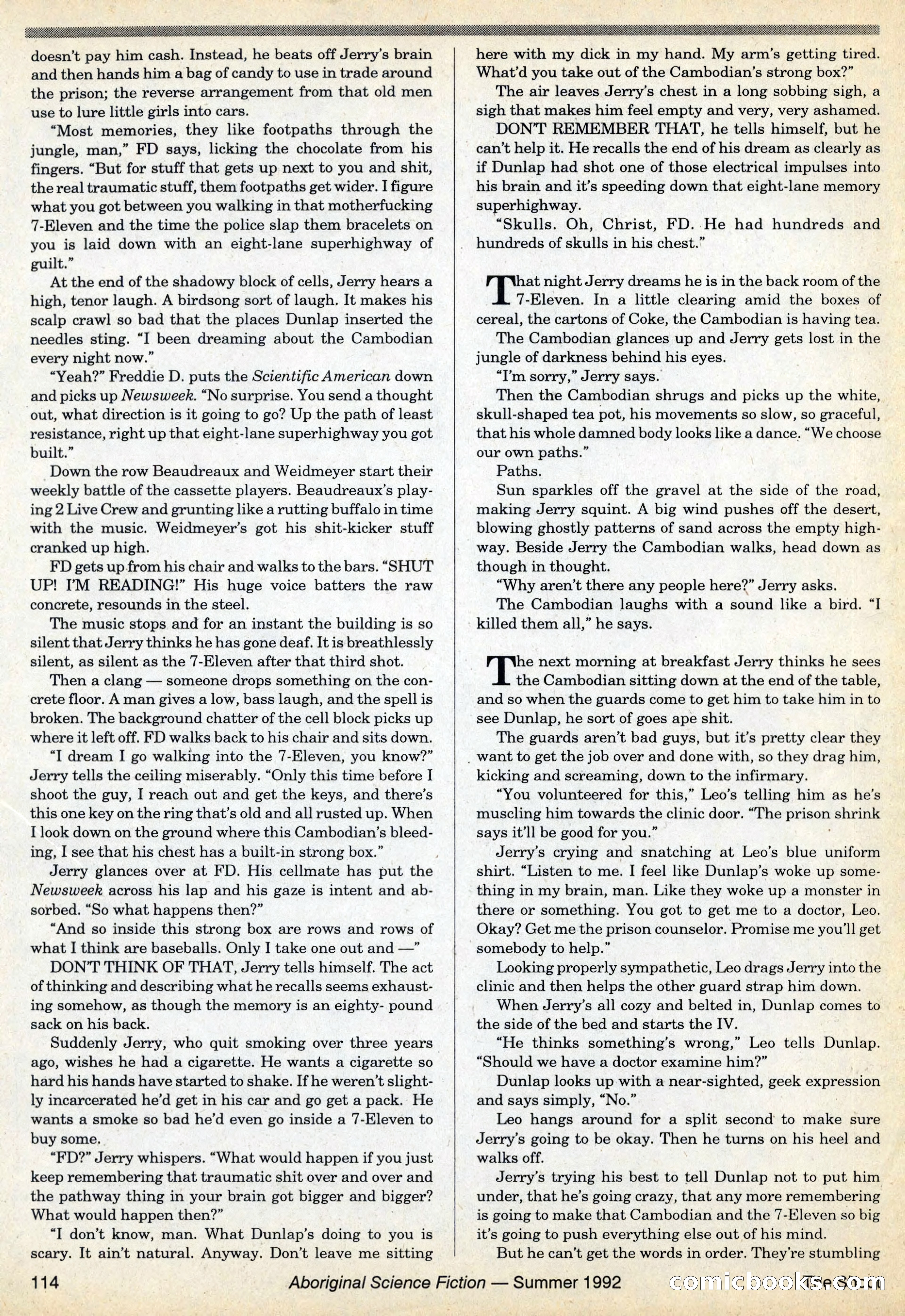 Aboriginal Science Fiction, Issues #31–32 — page 114 of 116