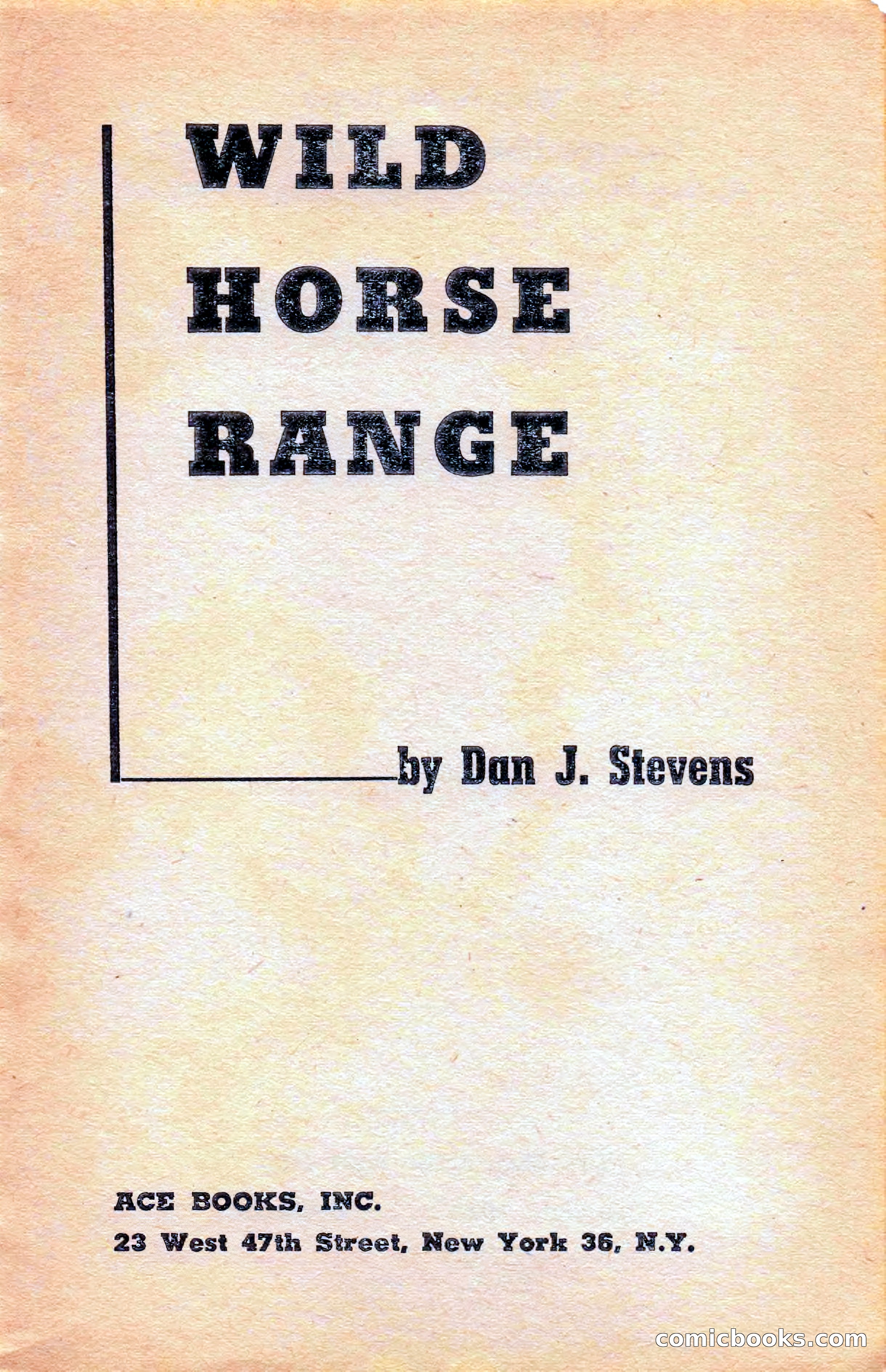 Wild Horse Range — page 5 of 164
