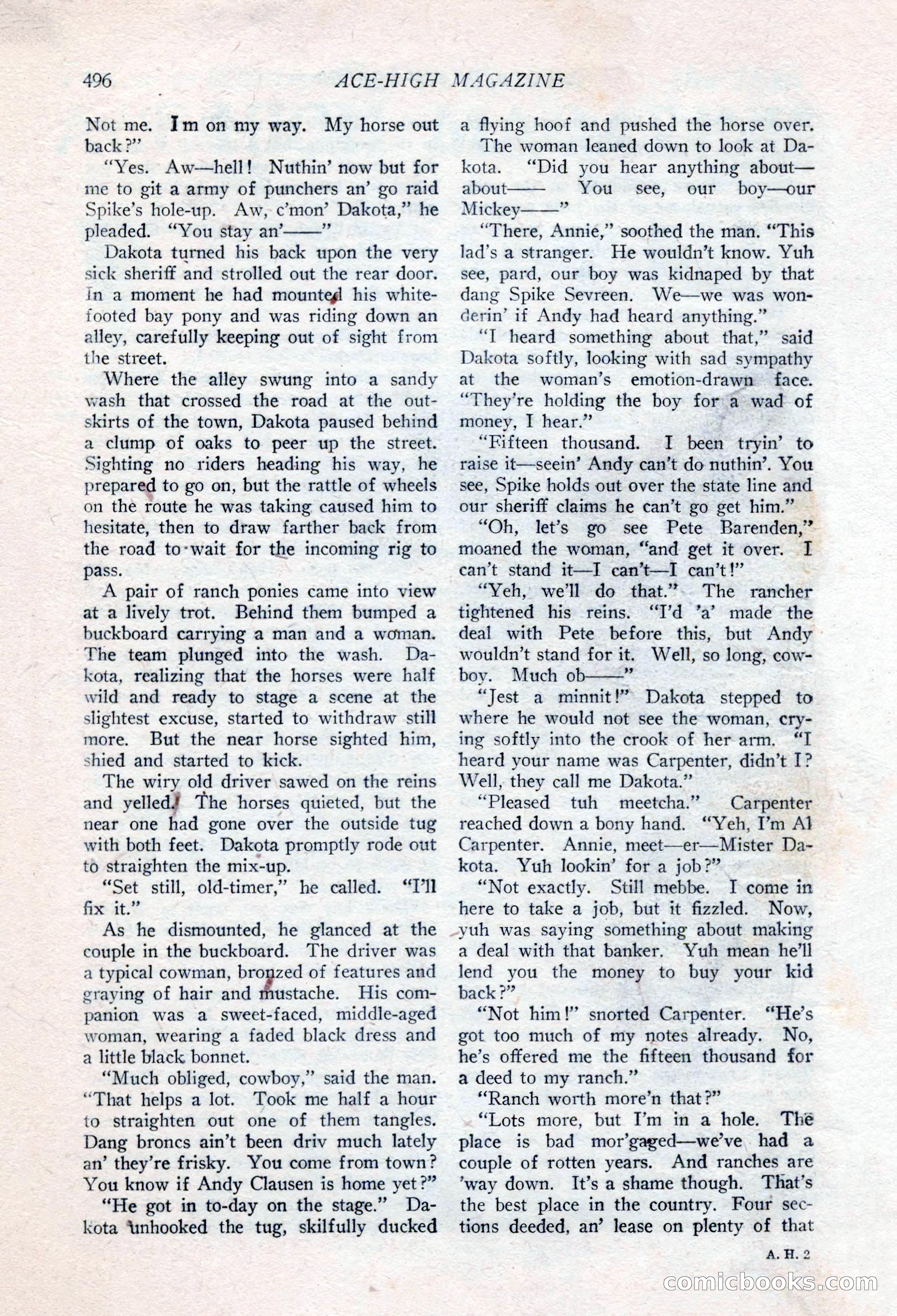 Ace-High Magazine, Second October Number — page 18 of 164