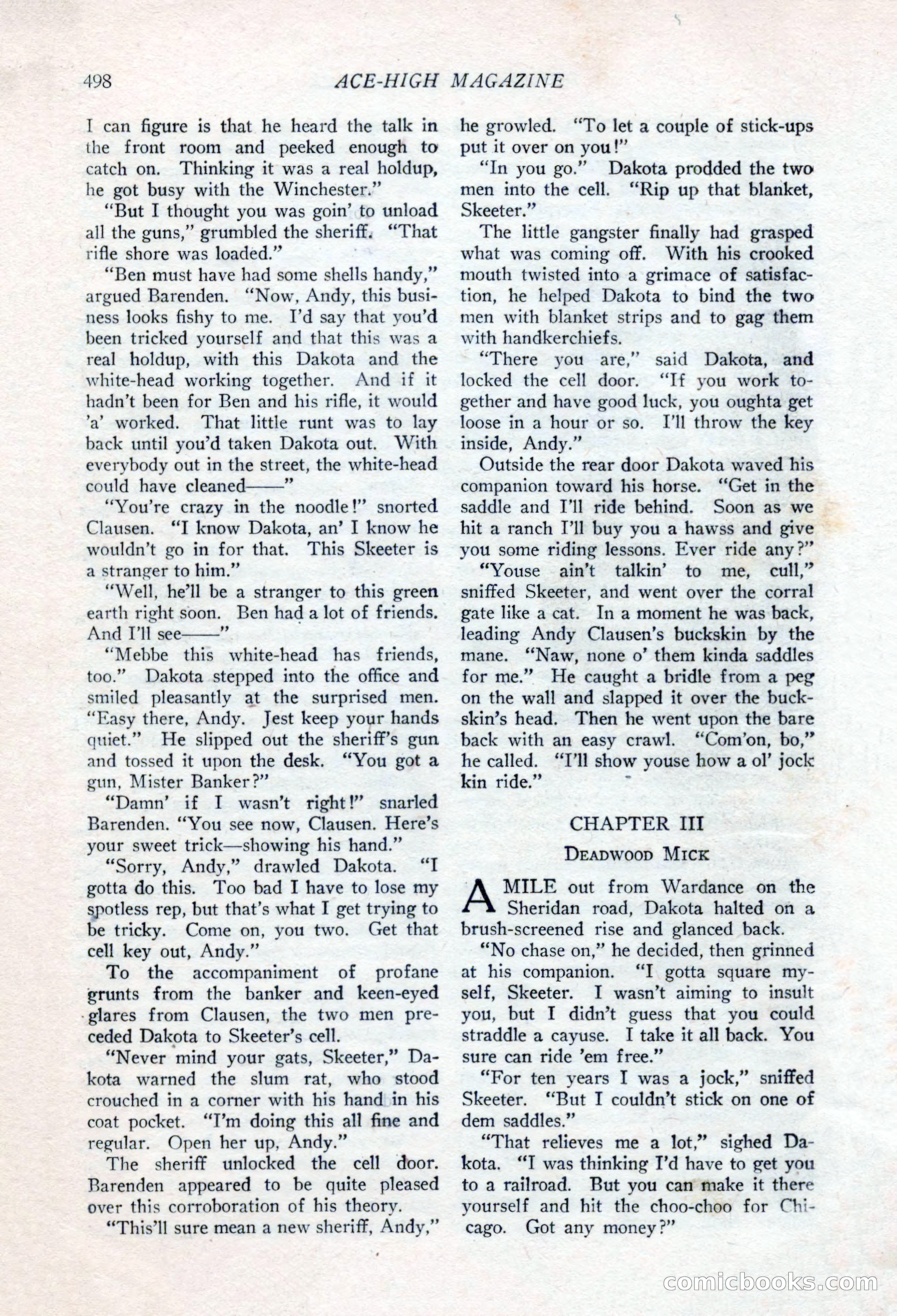 Ace-High Magazine, Second October Number — page 20 of 164