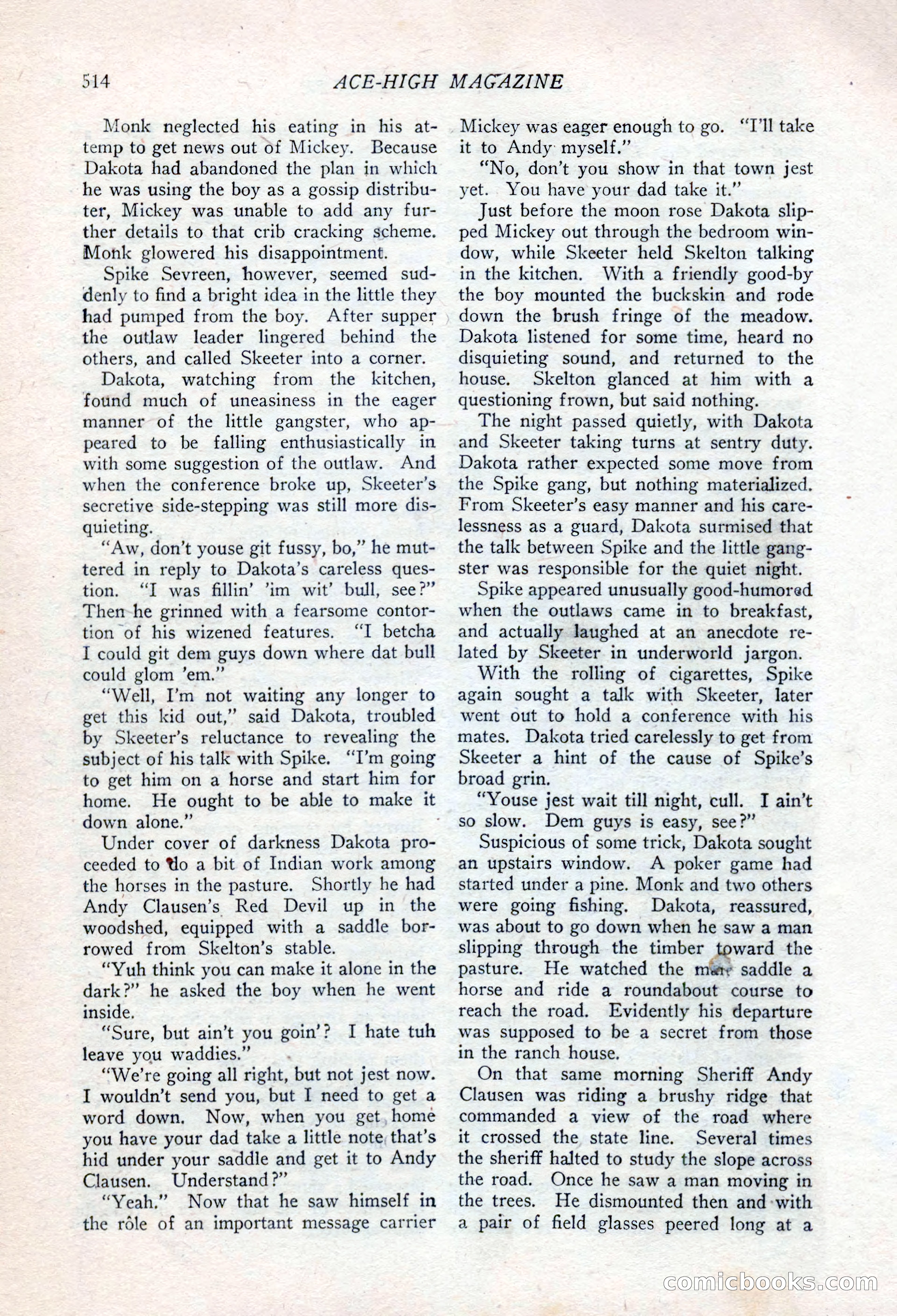 Ace-High Magazine, Second October Number — page 36 of 164