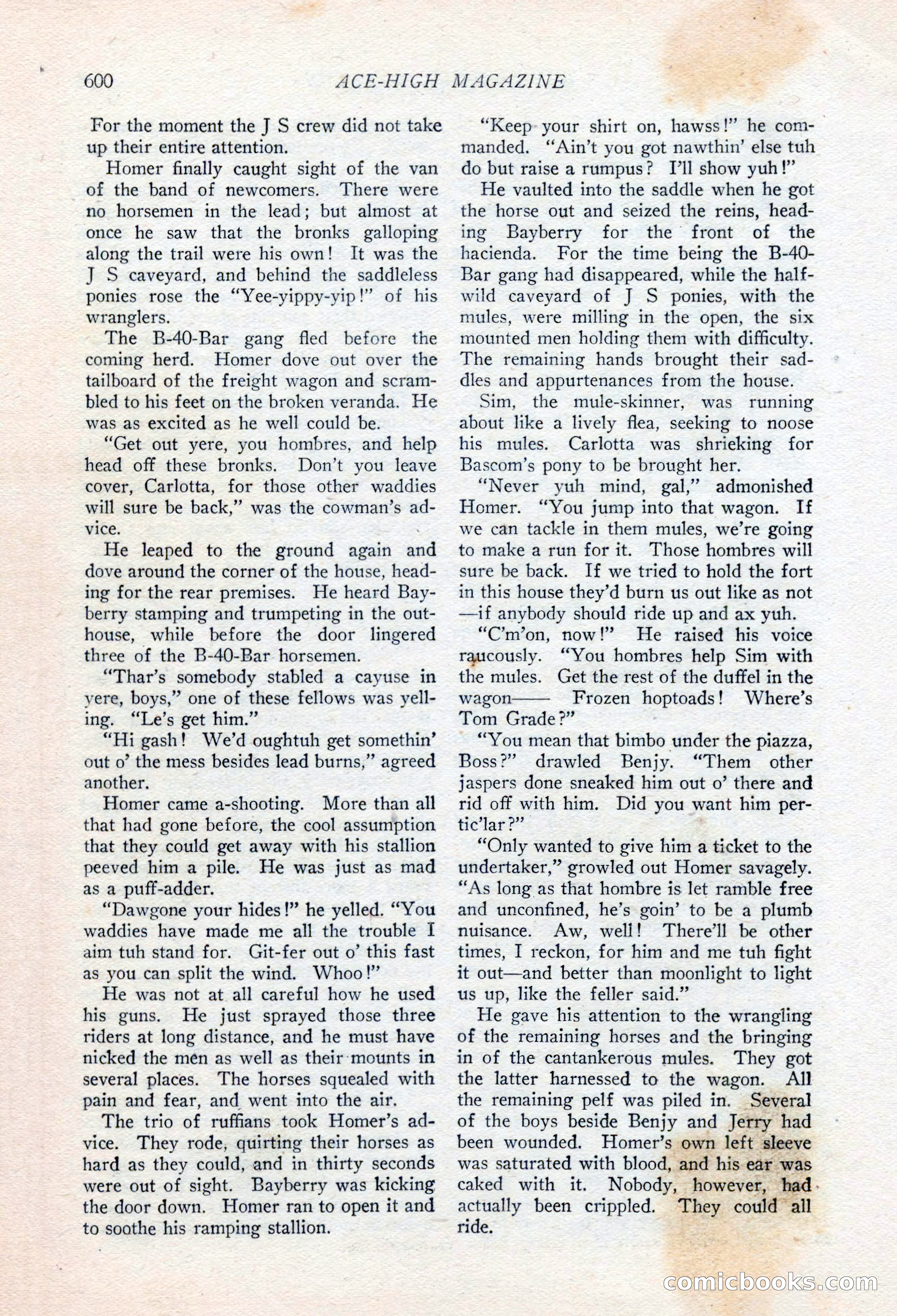 Ace-High Magazine, Second October Number — page 122 of 164