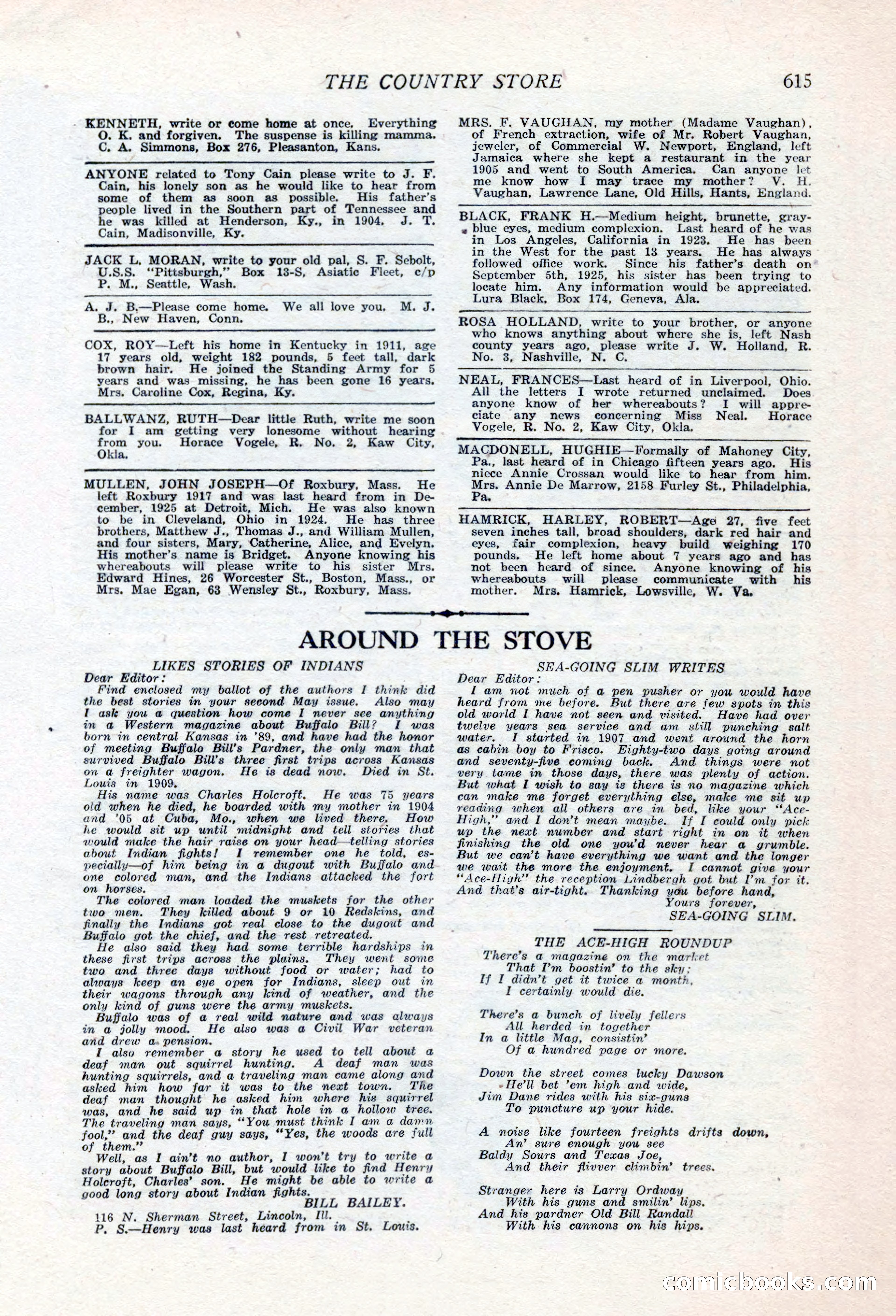 Ace-High Magazine, Second October Number — page 137 of 164