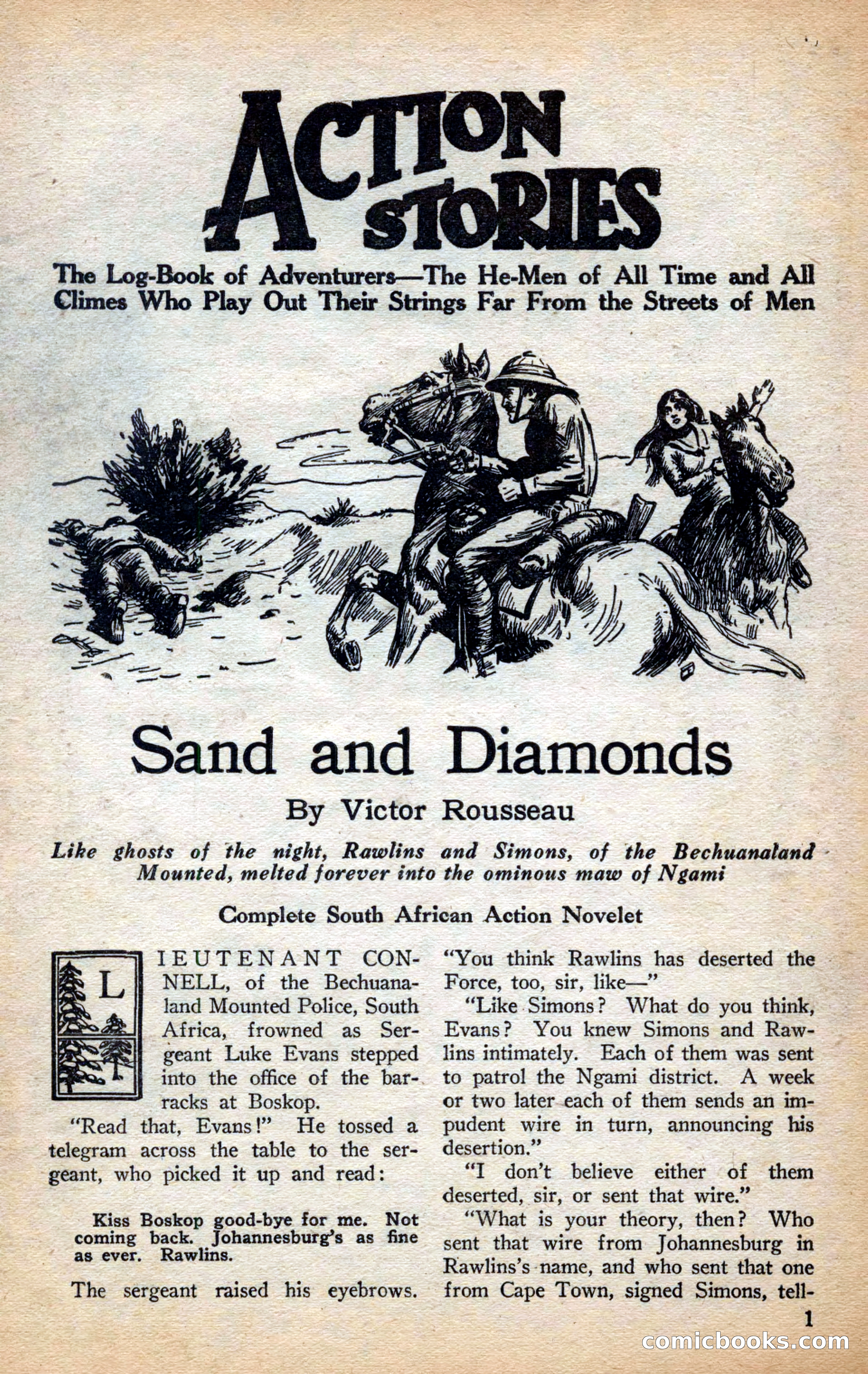 Action Stories, September 1926 — page 9 of 148