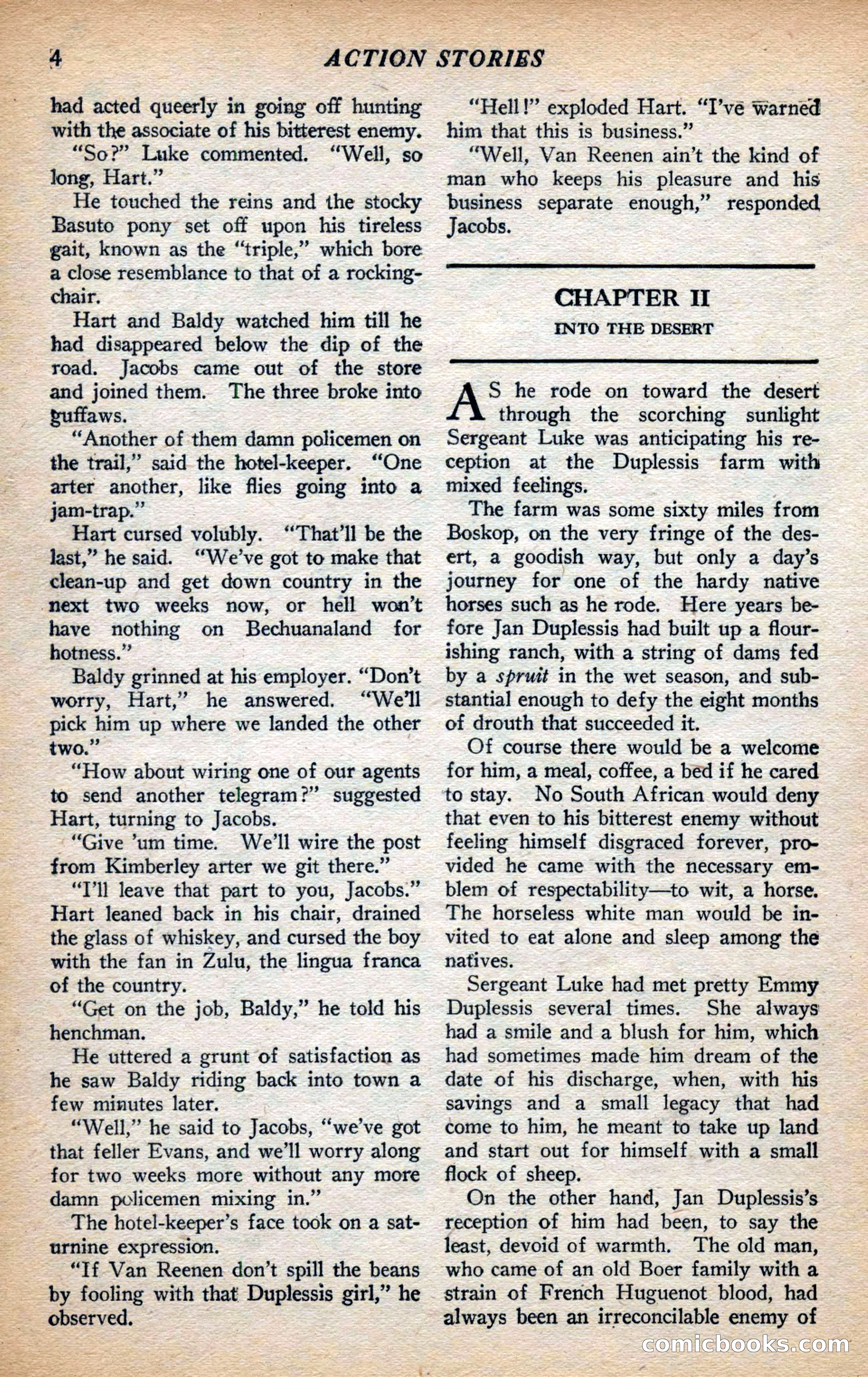 Action Stories, September 1926 — page 12 of 148