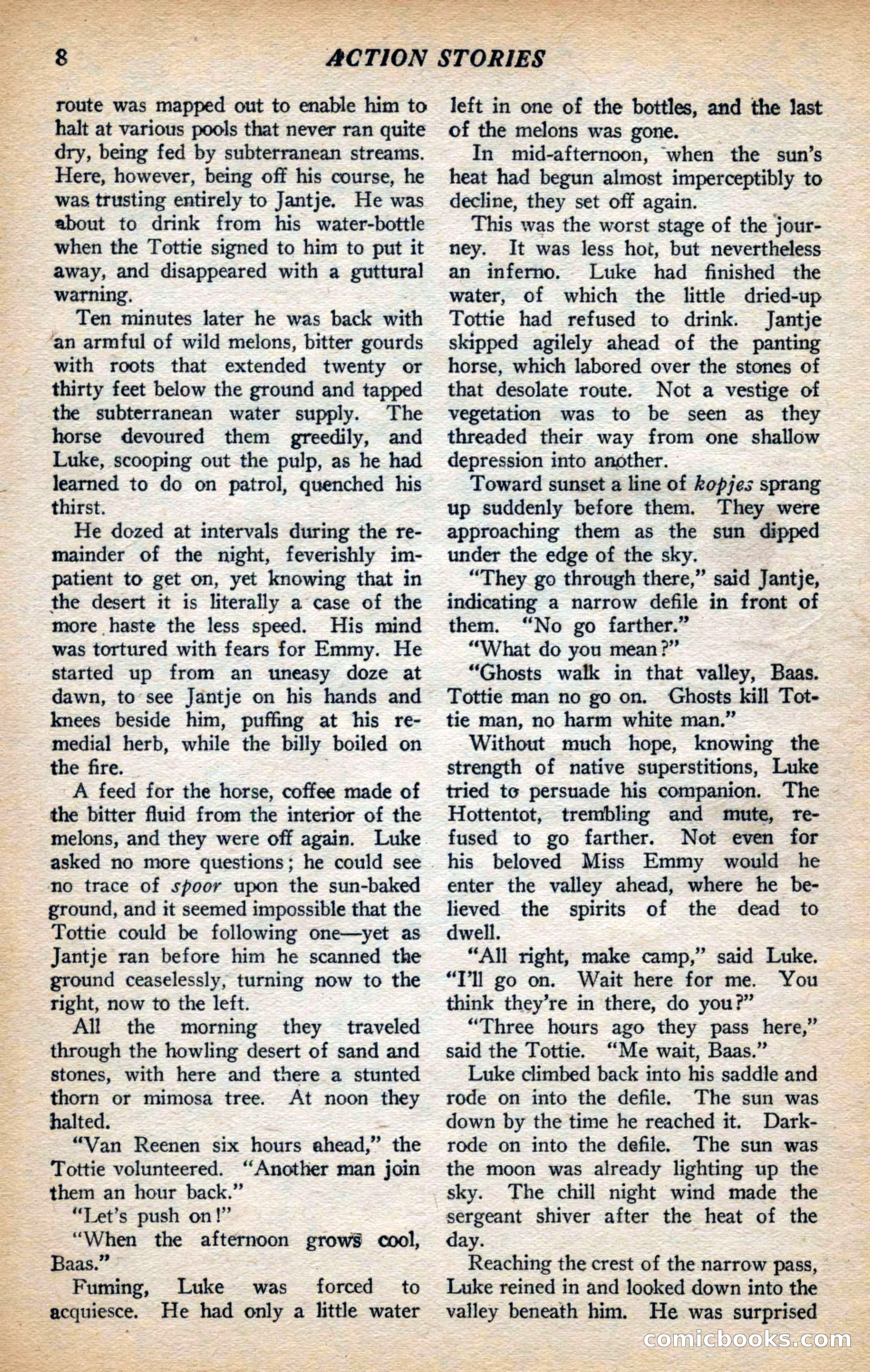Action Stories, September 1926 — page 16 of 148