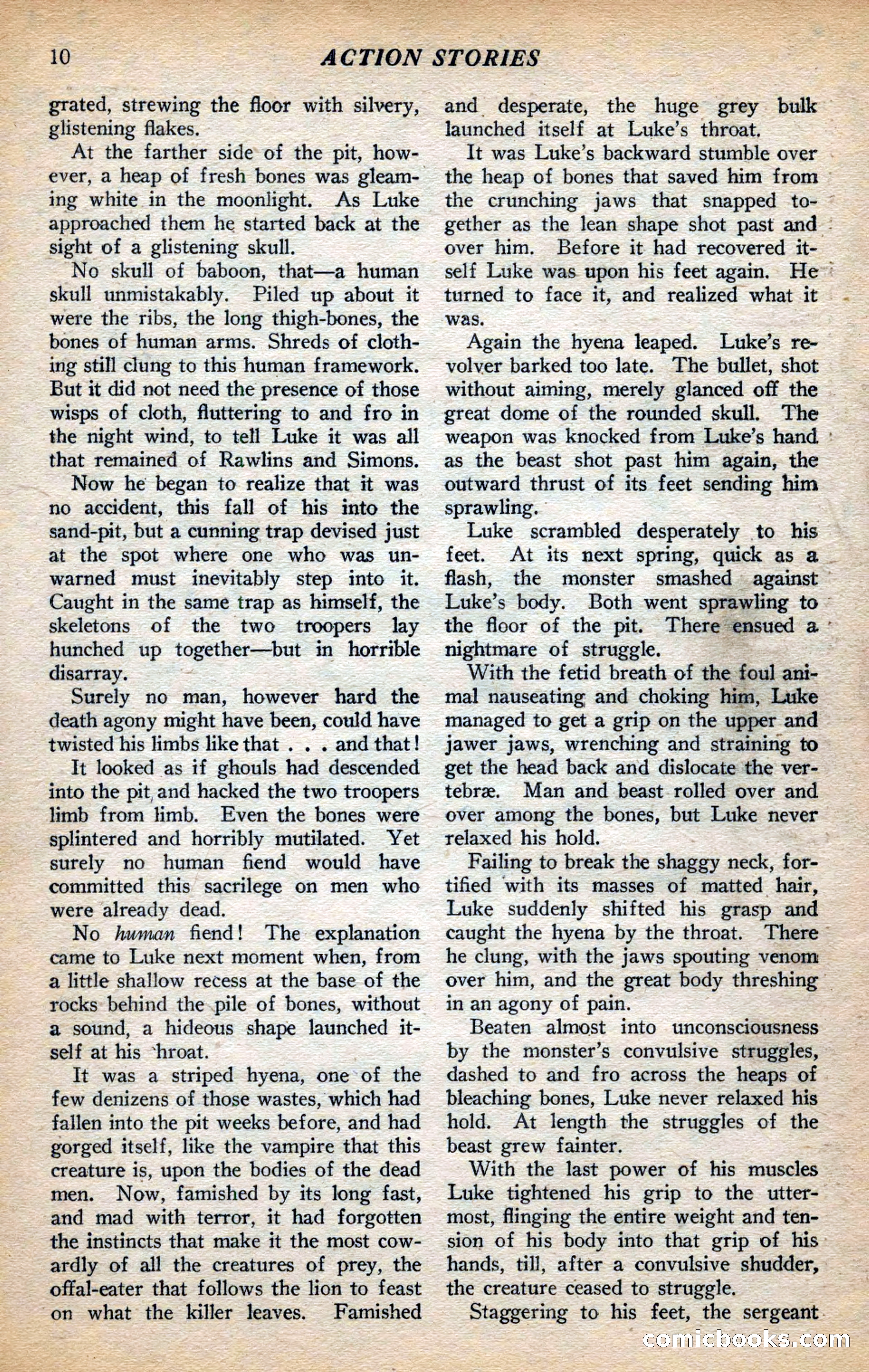 Action Stories, September 1926 — page 18 of 148