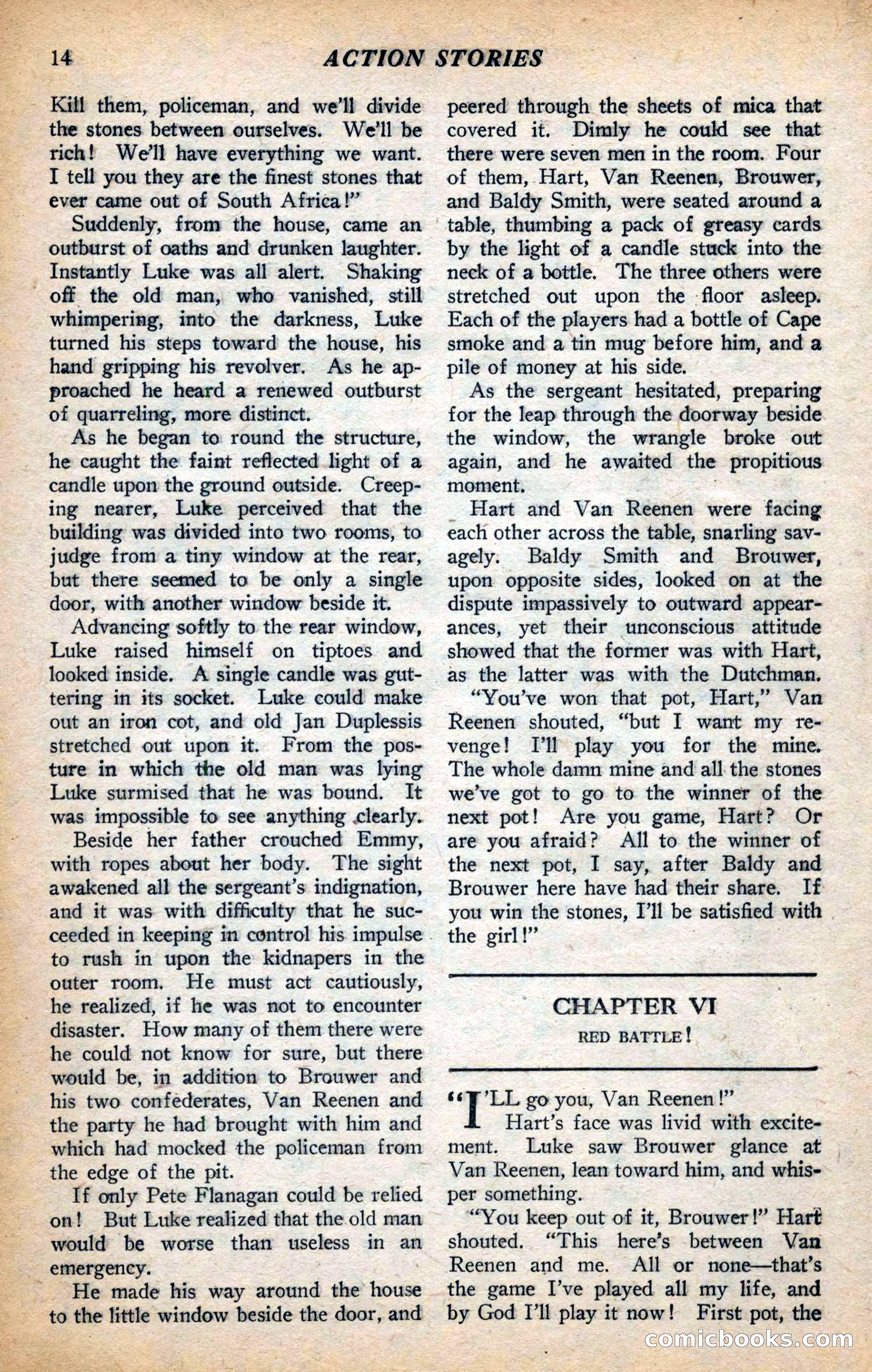 Action Stories, September 1926 — page 22 of 148