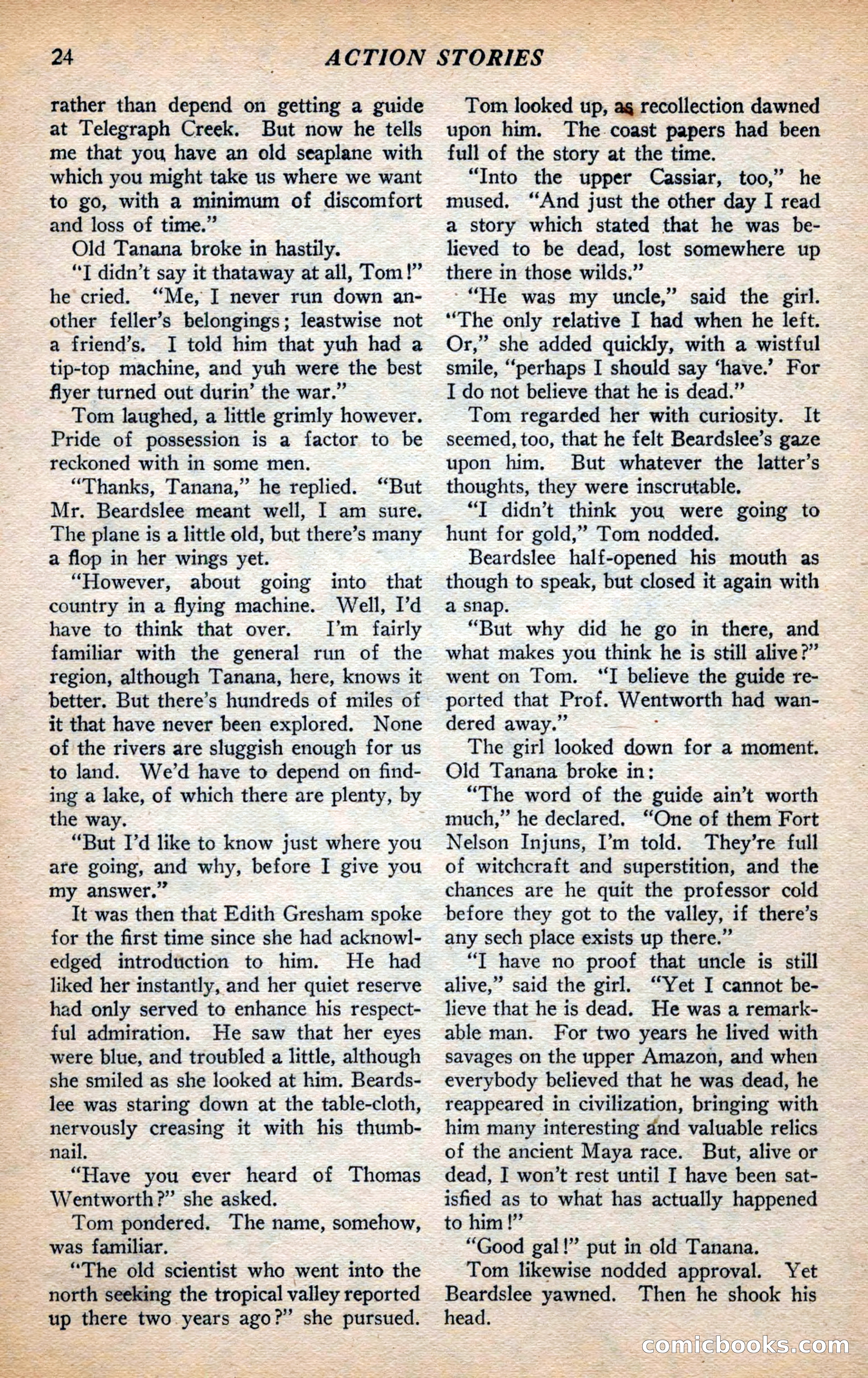 Action Stories, September 1926 — page 32 of 148