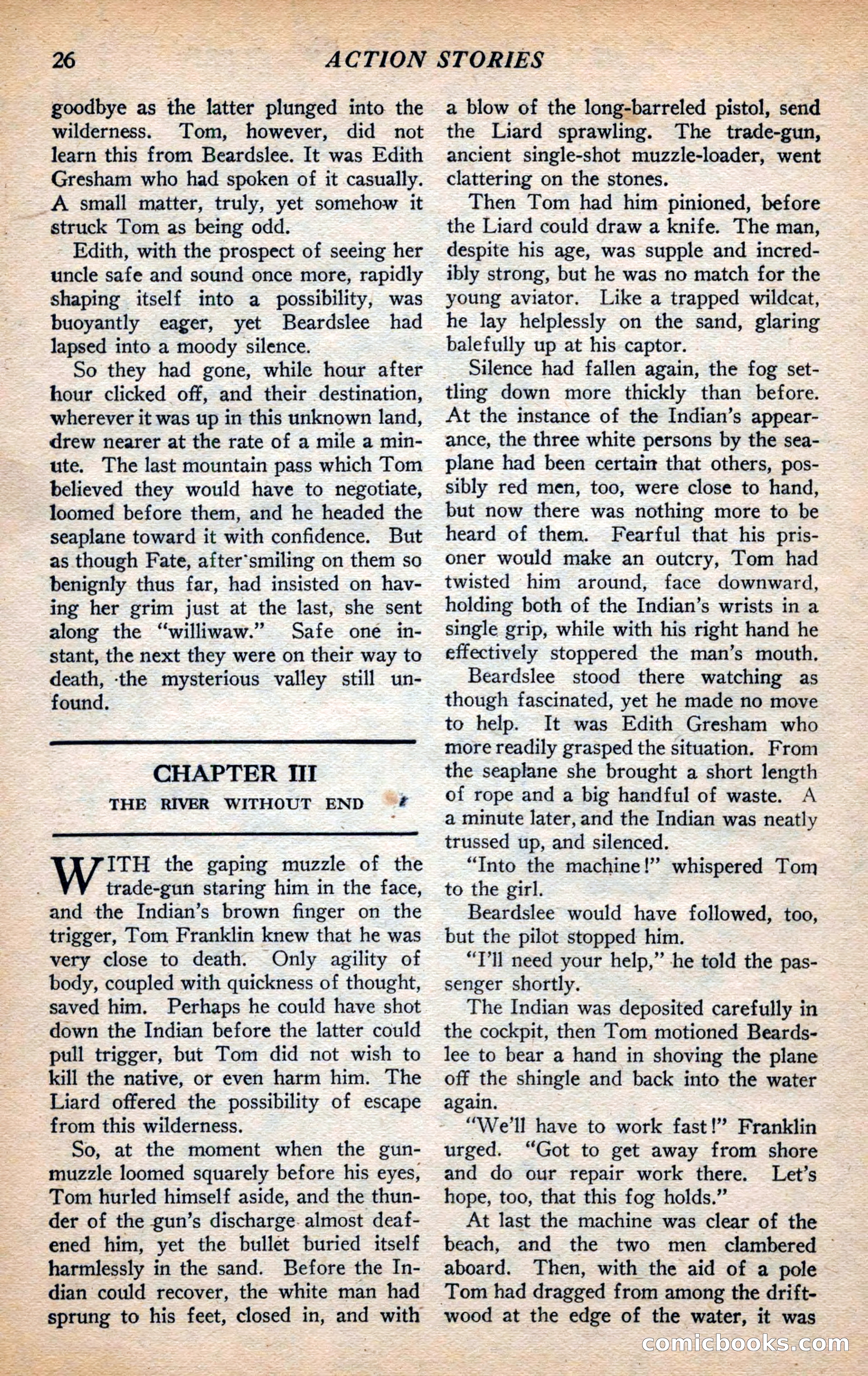 Action Stories, September 1926 — page 34 of 148