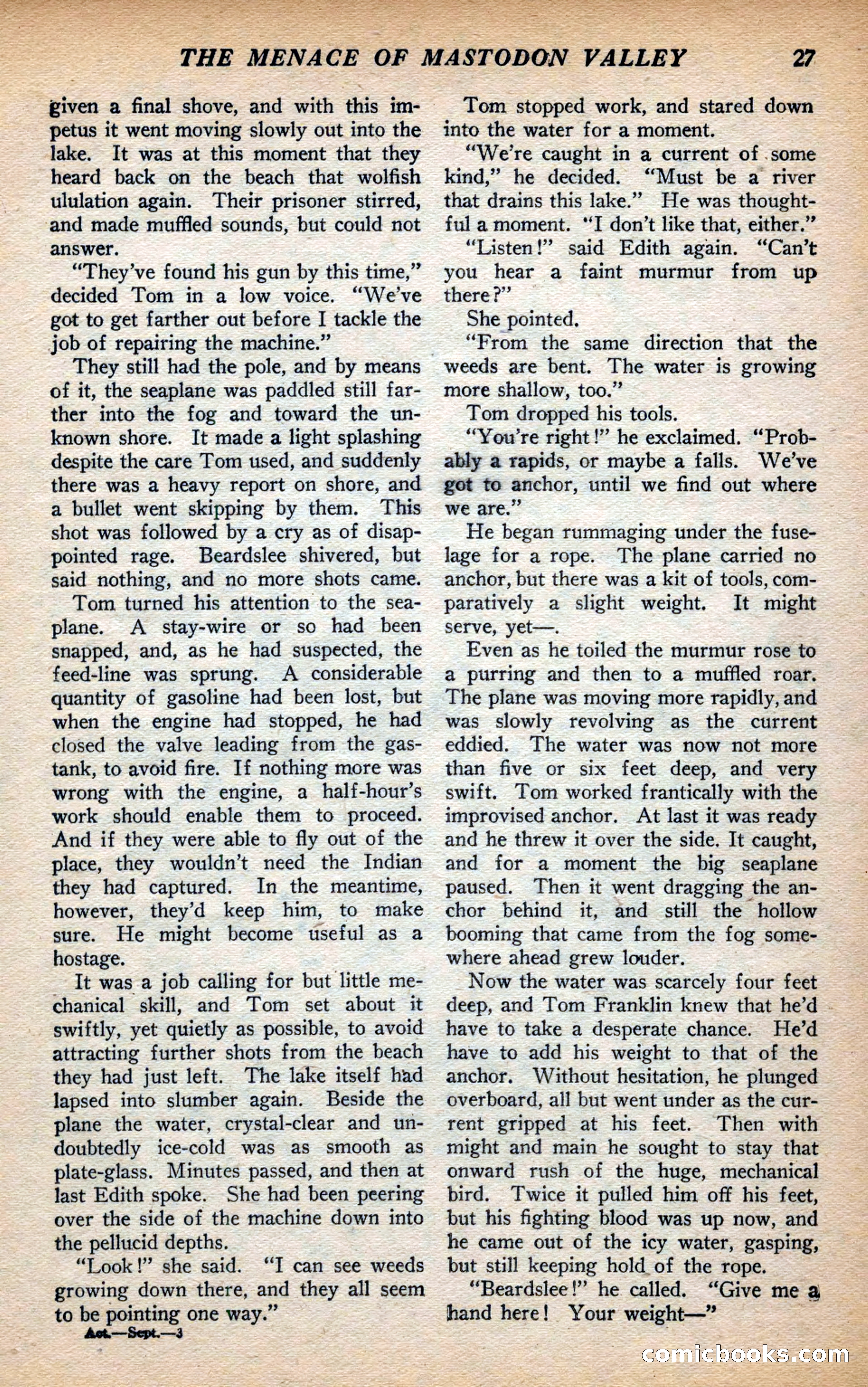 Action Stories, September 1926 — page 35 of 148