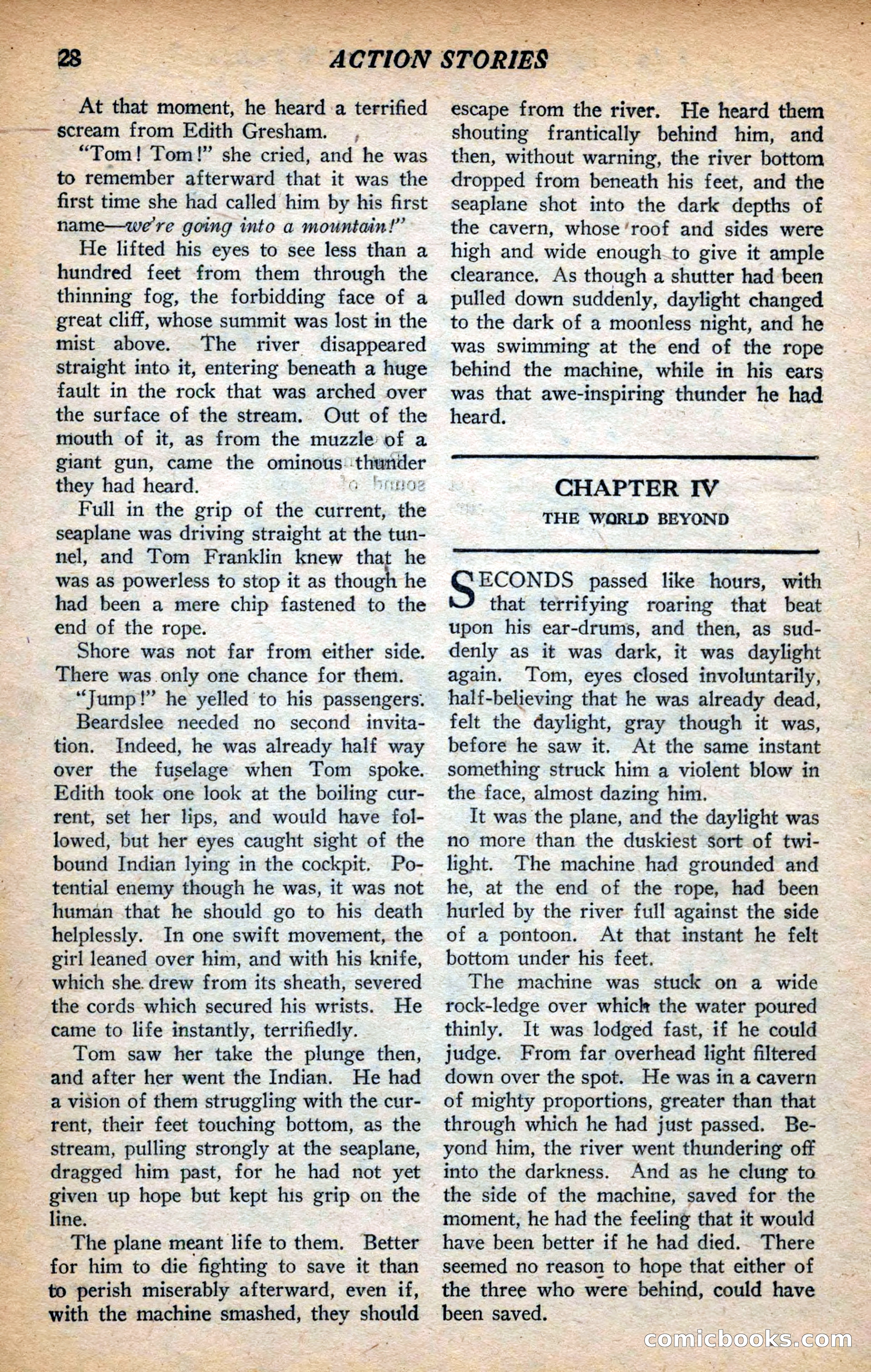 Action Stories, September 1926 — page 36 of 148