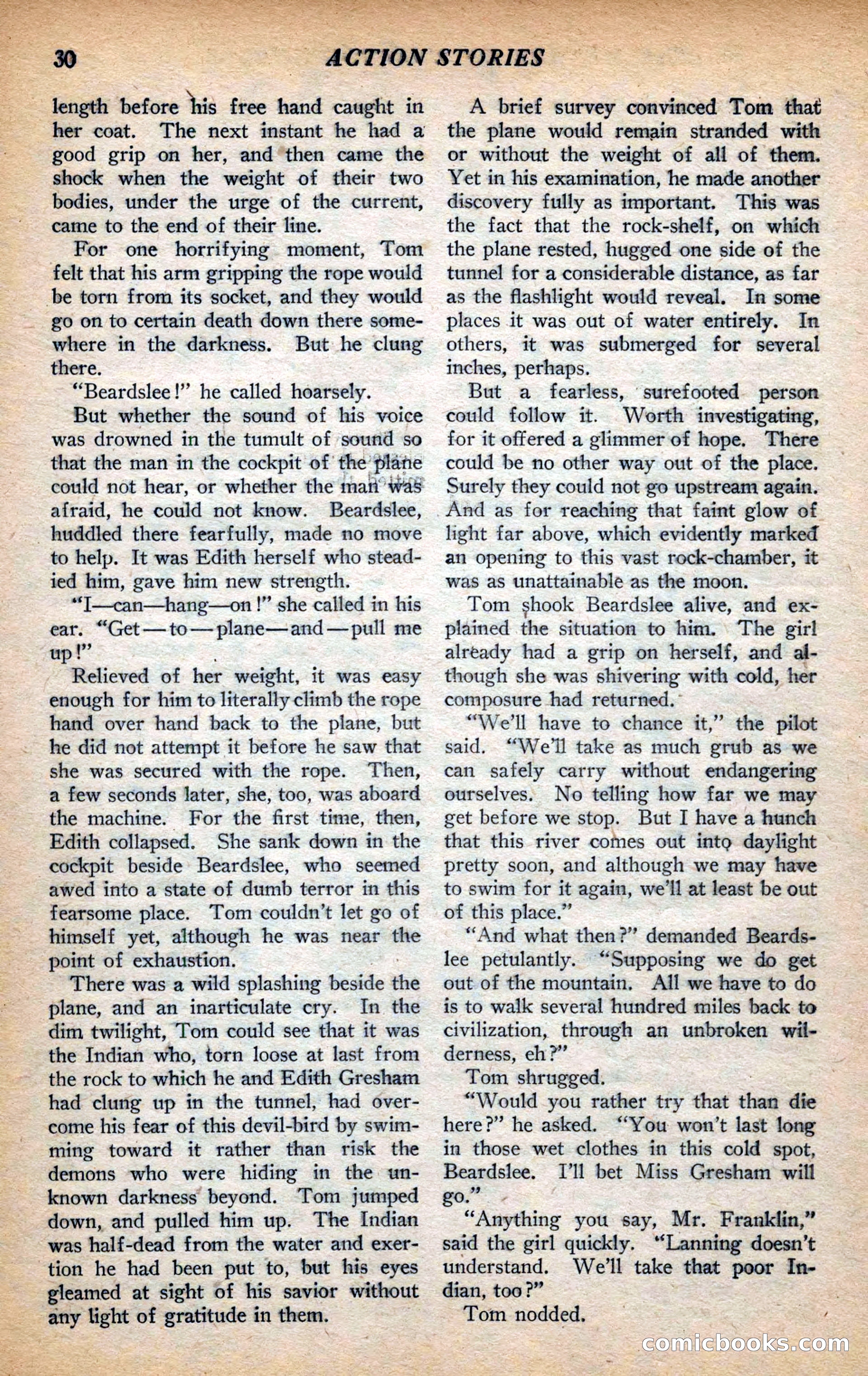 Action Stories, September 1926 — page 38 of 148