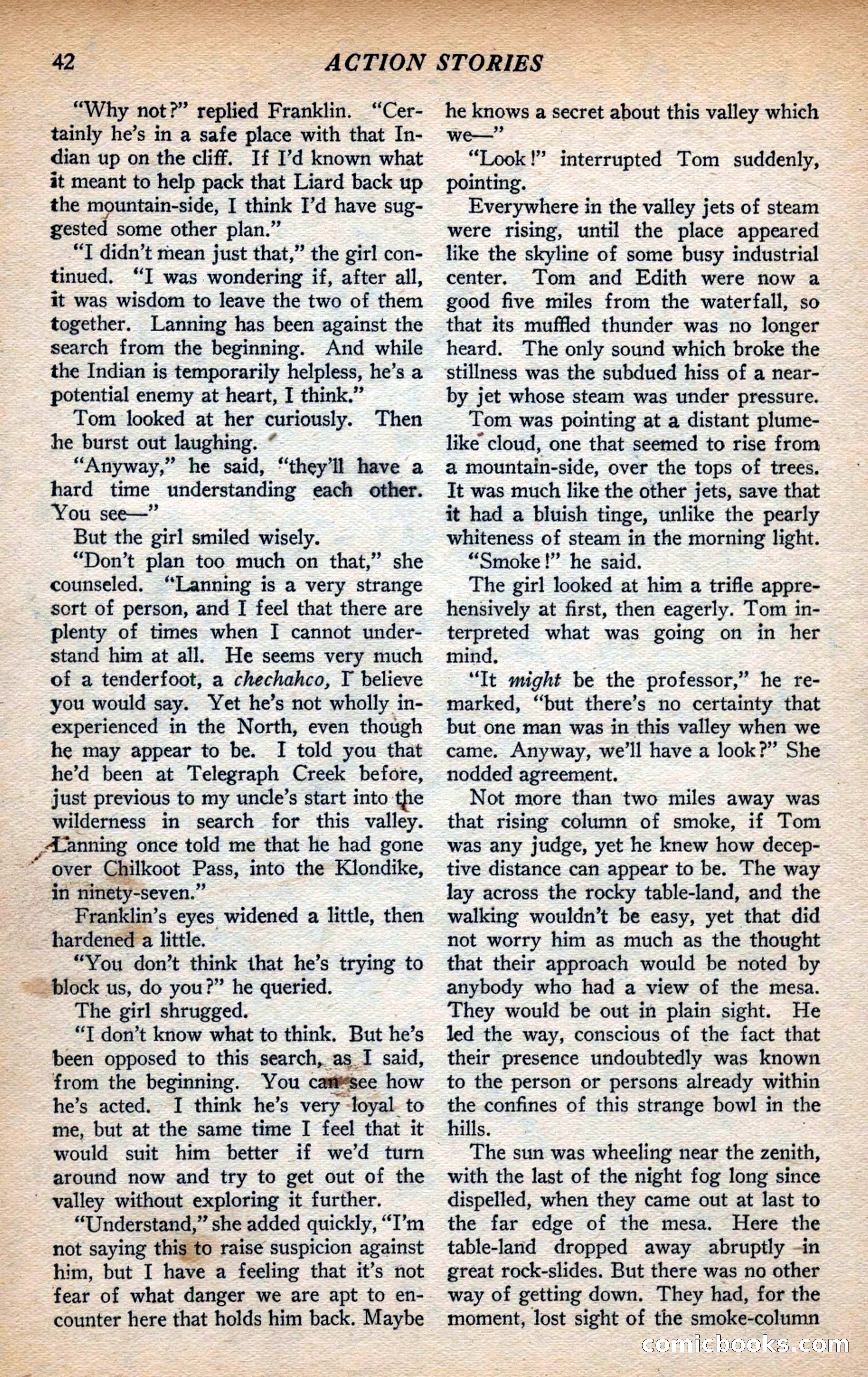 Action Stories, September 1926 — page 50 of 148