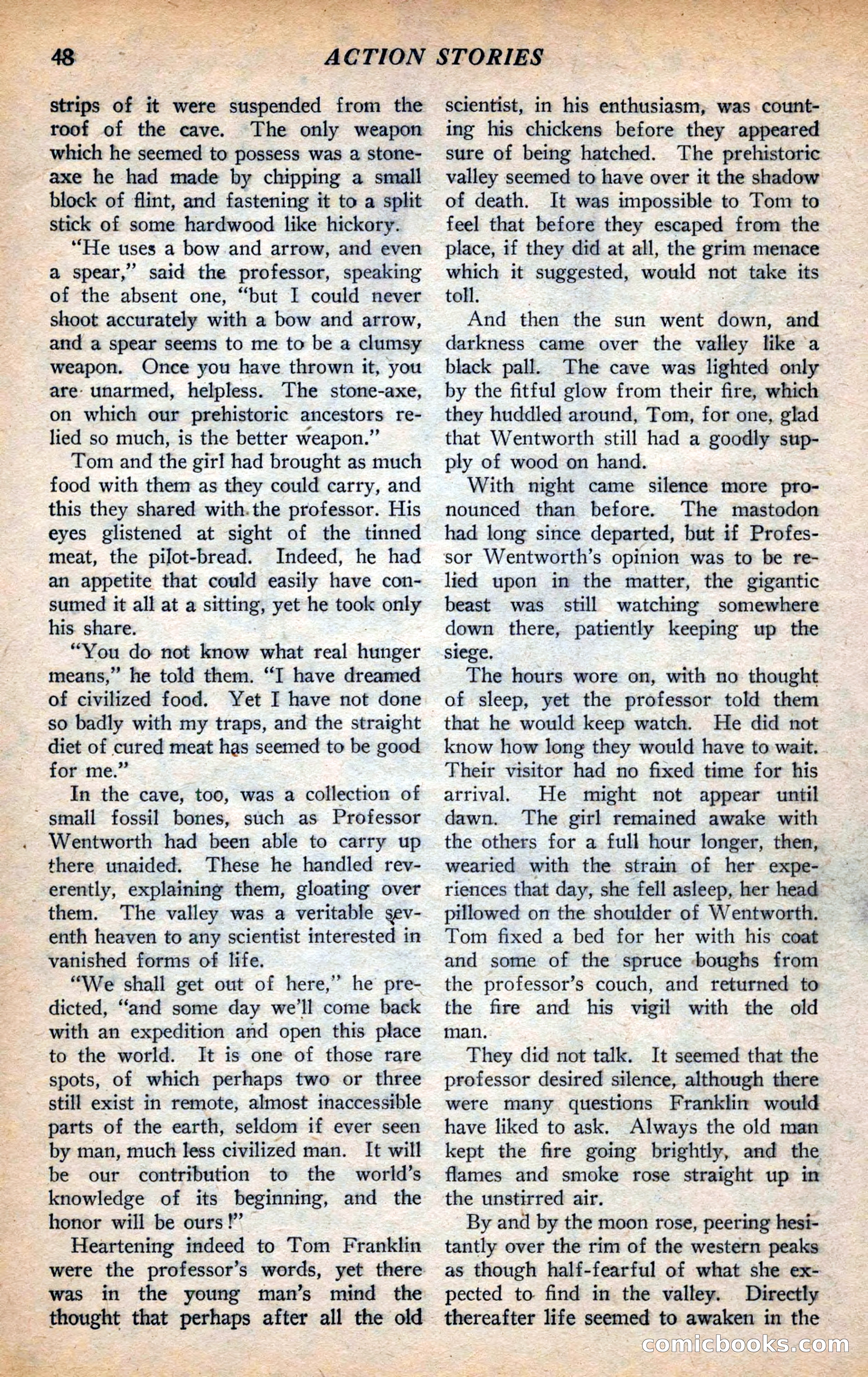 Action Stories, September 1926 — page 56 of 148