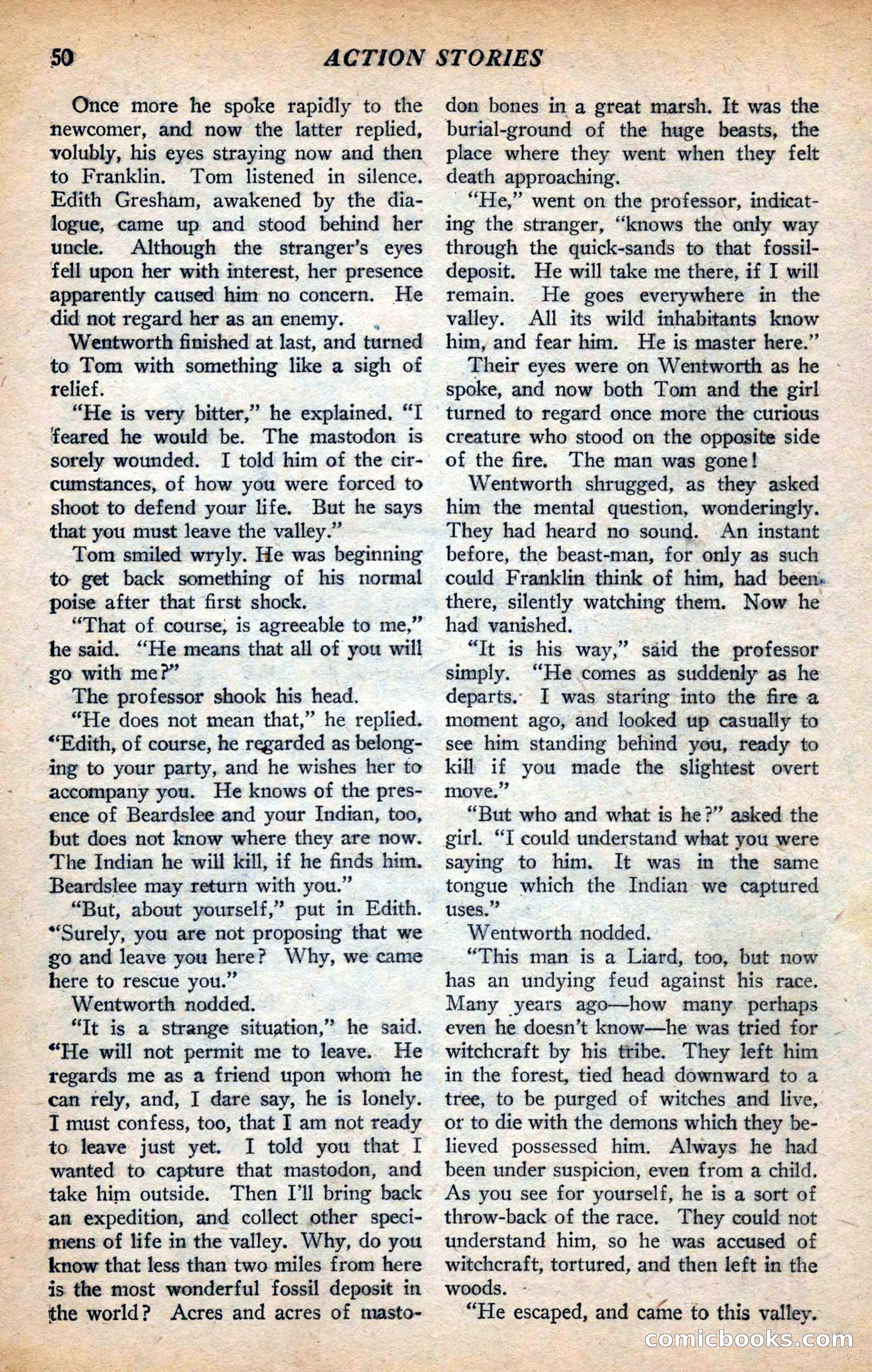 Action Stories, September 1926 — page 58 of 148