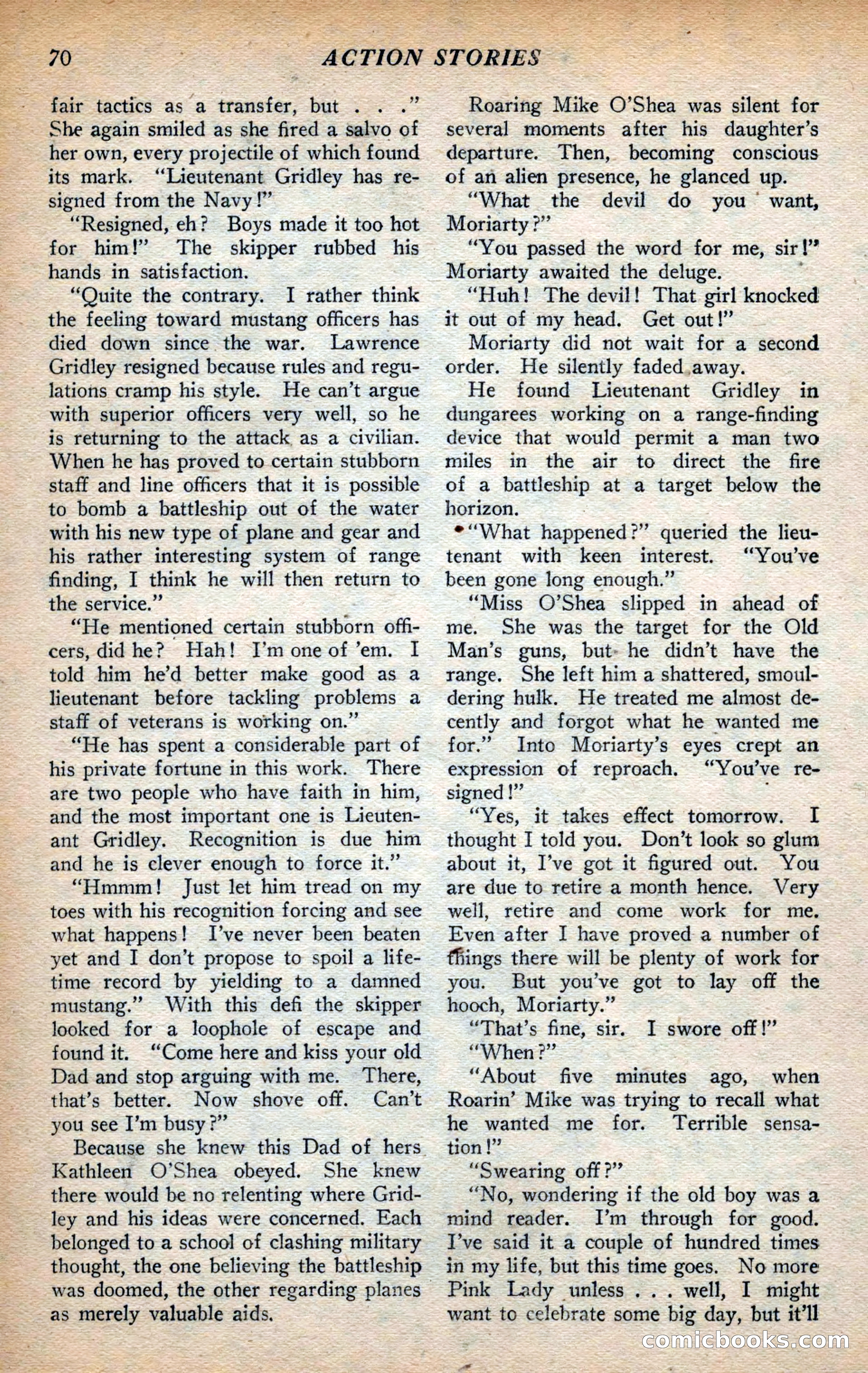 Action Stories, September 1926 — page 78 of 148