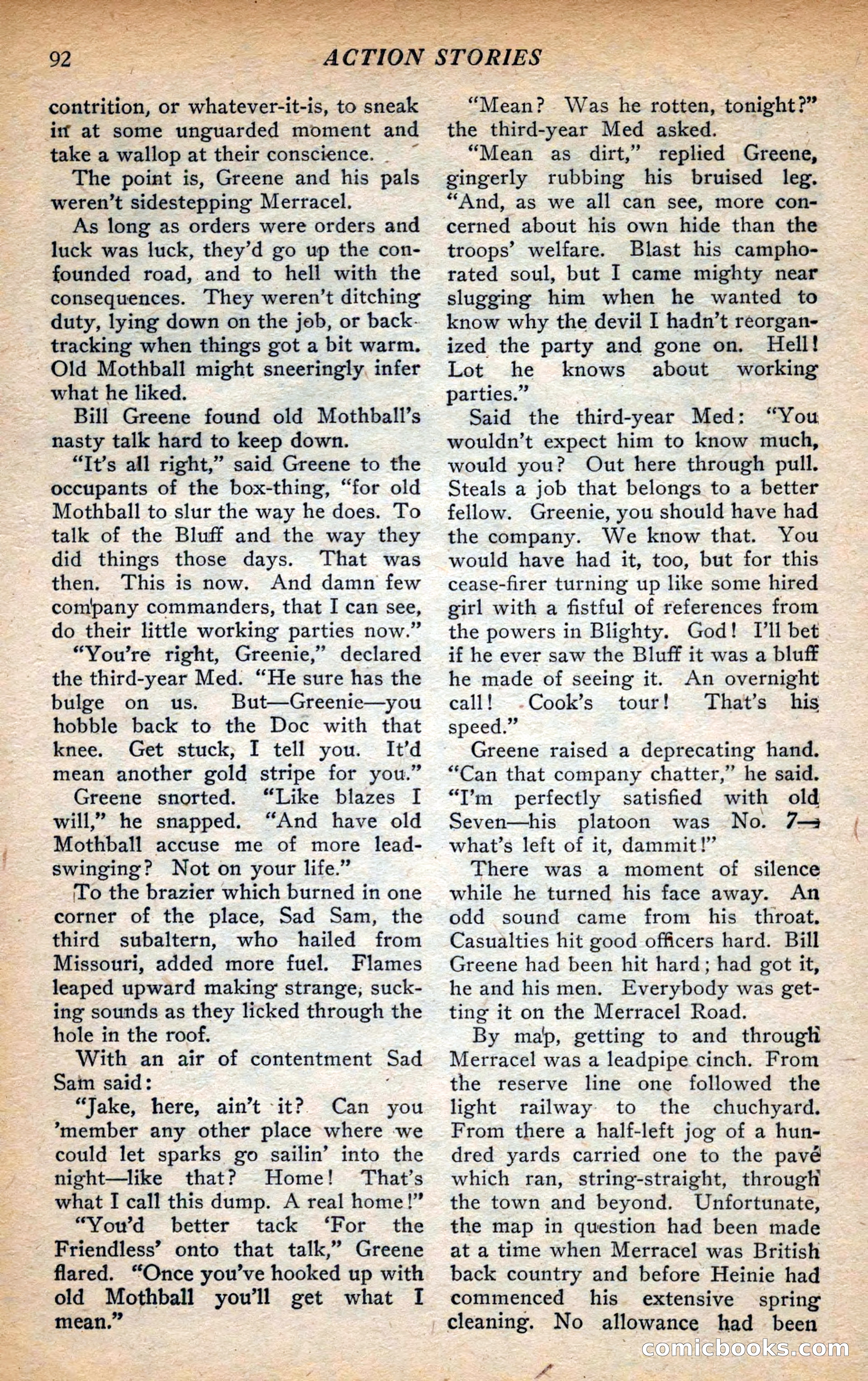 Action Stories, September 1926 — page 100 of 148