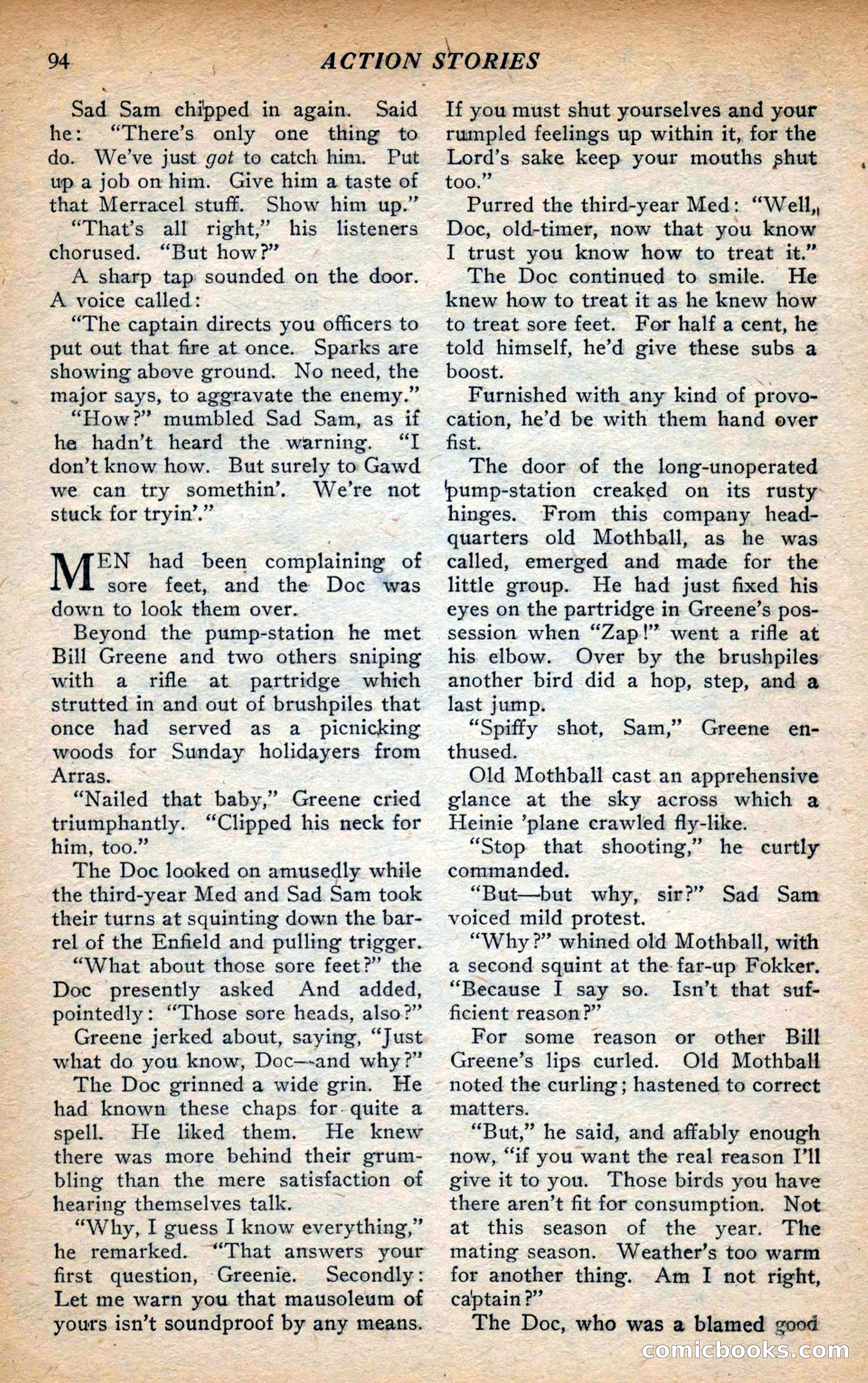 Action Stories, September 1926 — page 102 of 148
